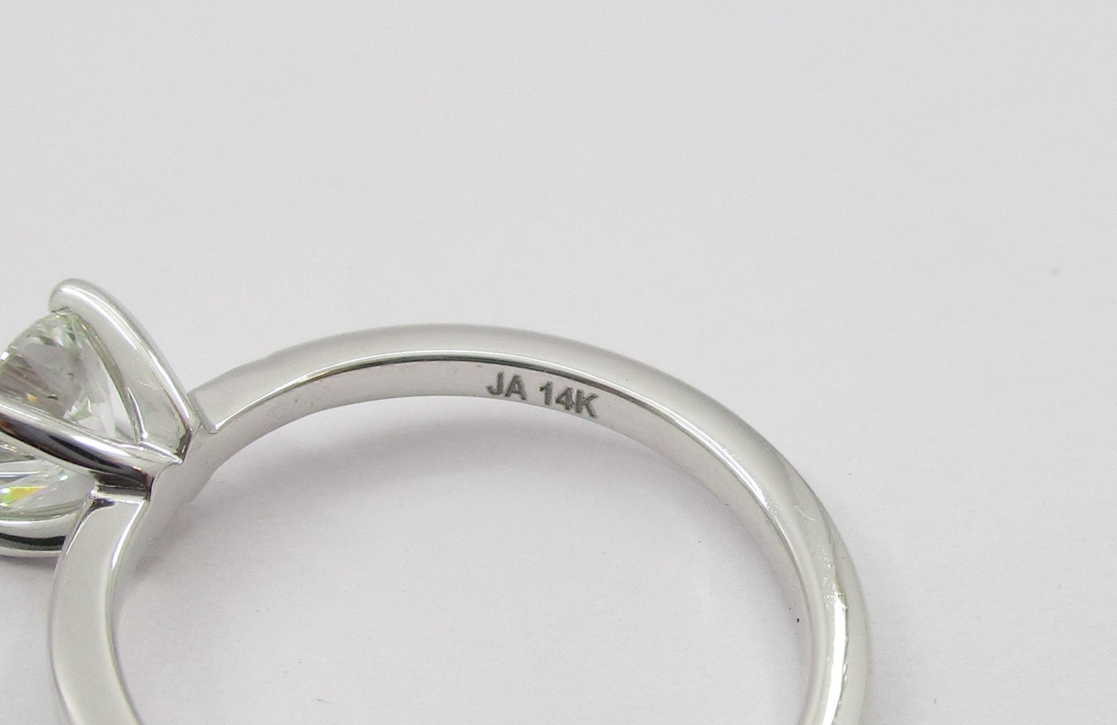 0.56CT GIA Certified Round Diamond Engagement Style Ring 14K White Gold Sz 4.25