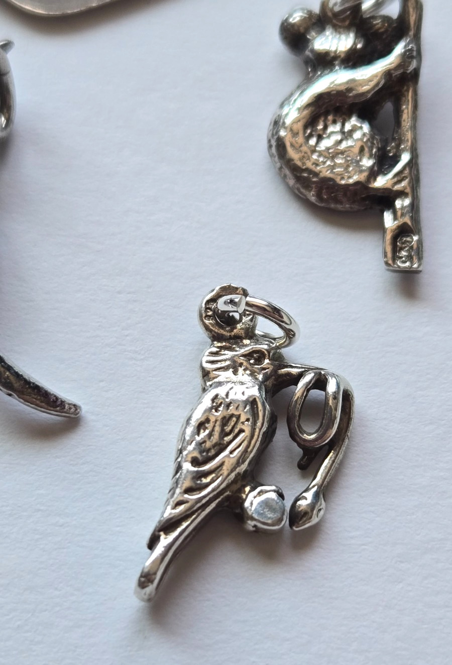 Lot of 4 925 Sterling Australia Travel Charms ~ Boomerang & Animals