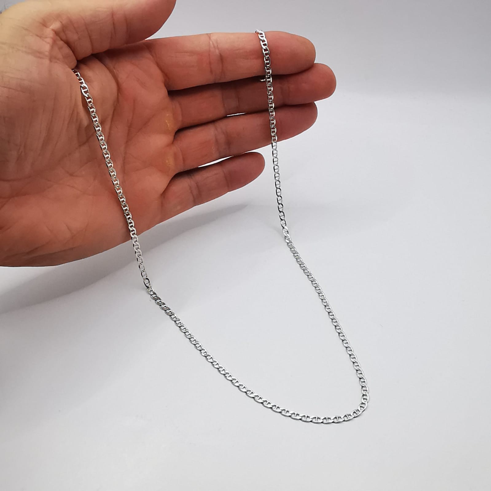925 Sterling Silver Figaro Chain Necklace Vintage Hallmarked Men’s Jewelry