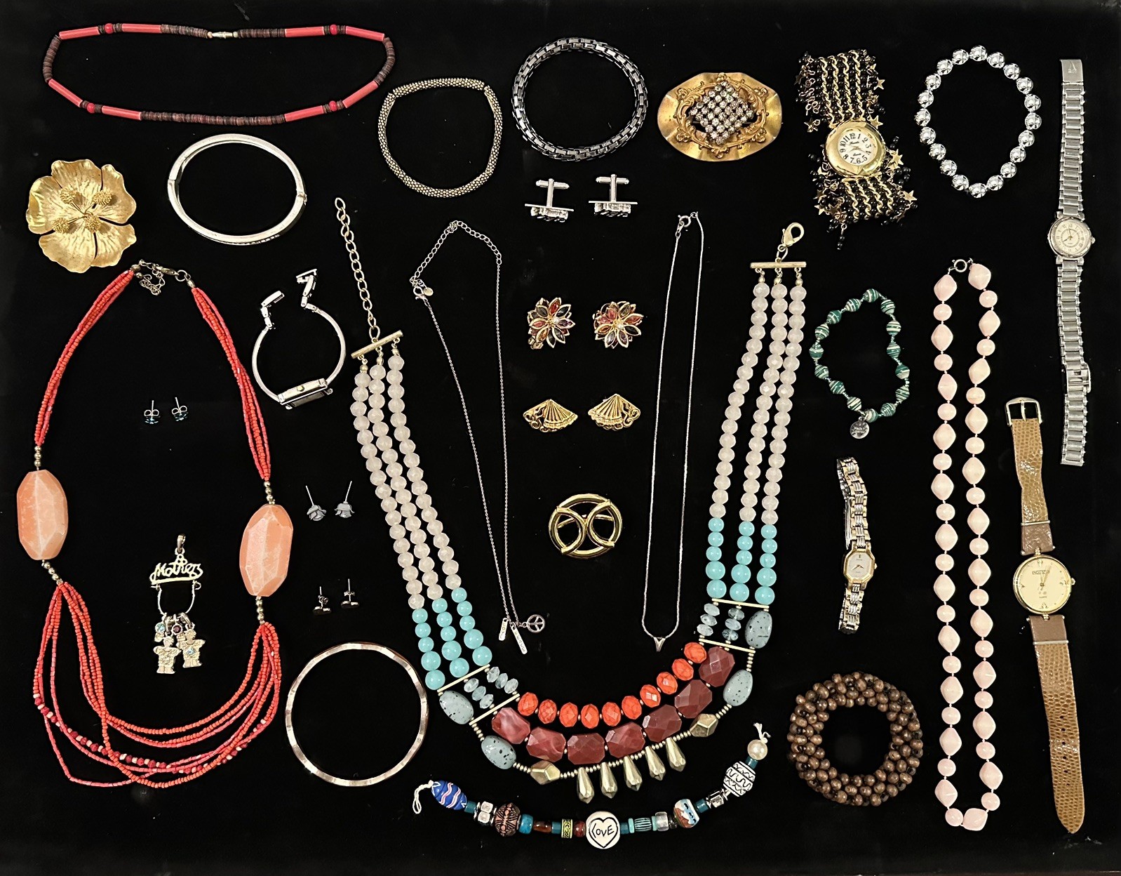 Vintage Costume Jewelry ALL WEARABLE used Lot Some Signed