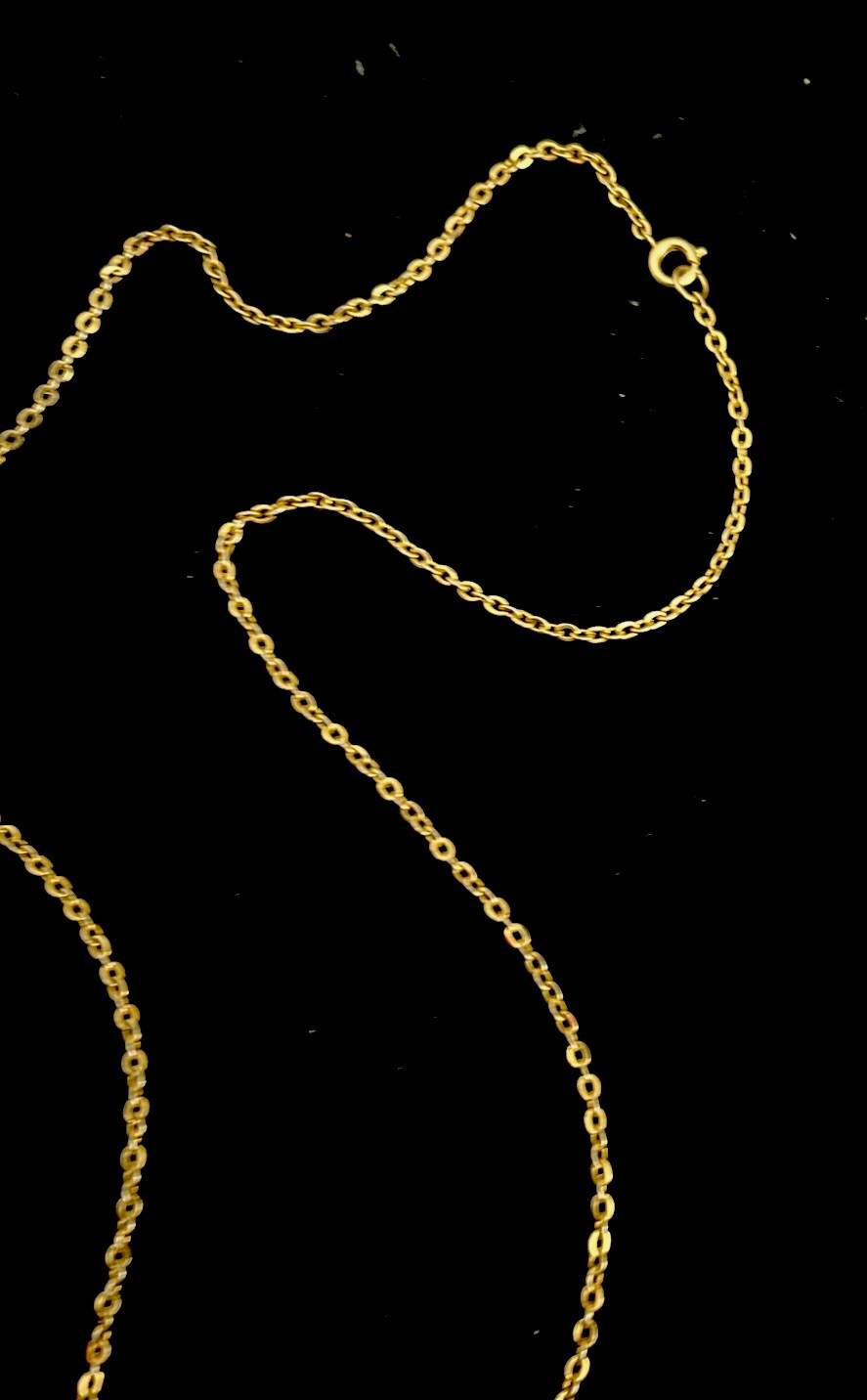 Vintage Honey Hand Wind Green Crystal Gold Tone Pendant Watch Chain Necklace