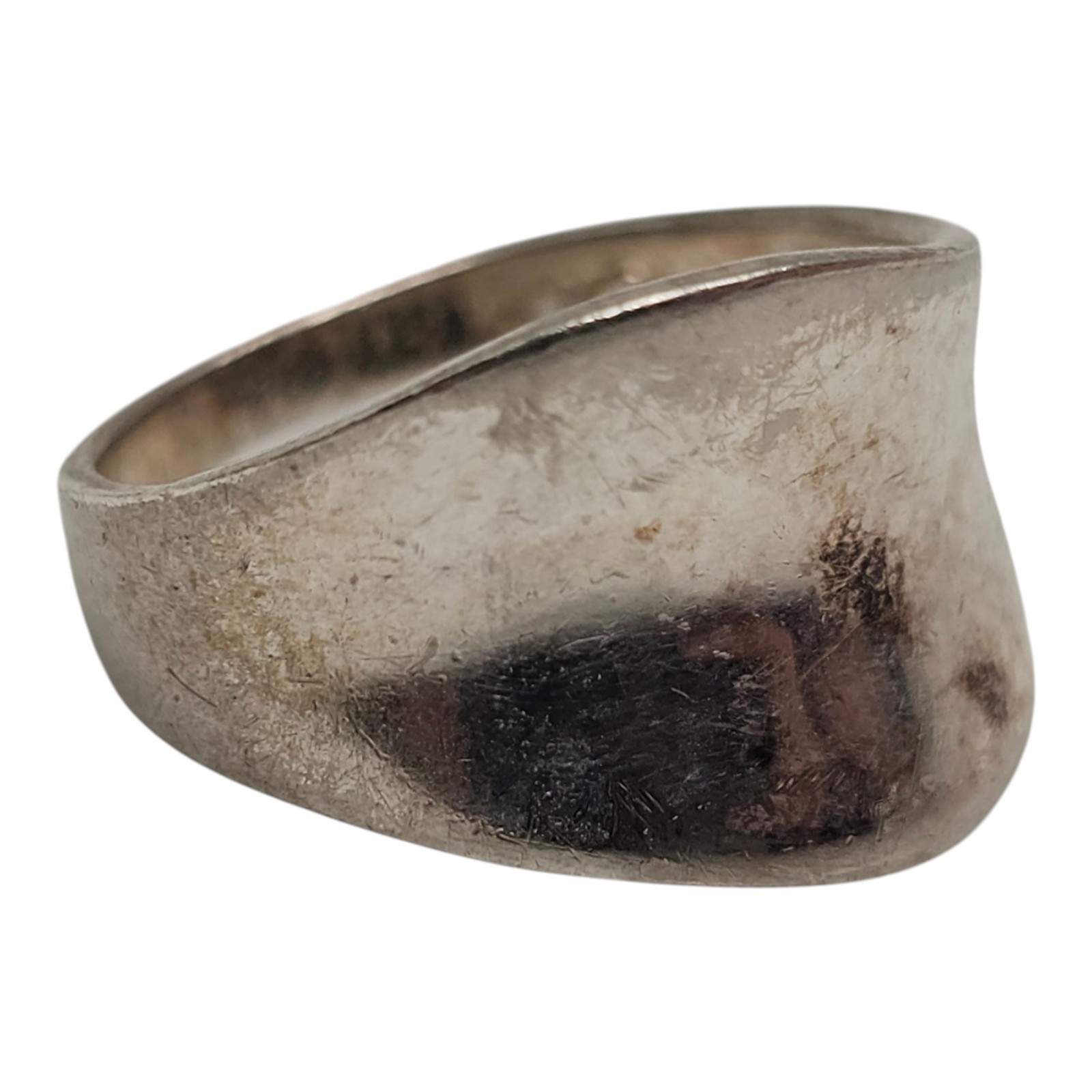CW Sterling Silver 925 Ring Size 7.5 3.89g Wide Band Vintage Jewelry