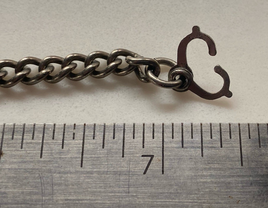 Vintage Stainless Steel ID Bracelet Sister Hook Clasp Engraving on It “FRANK”