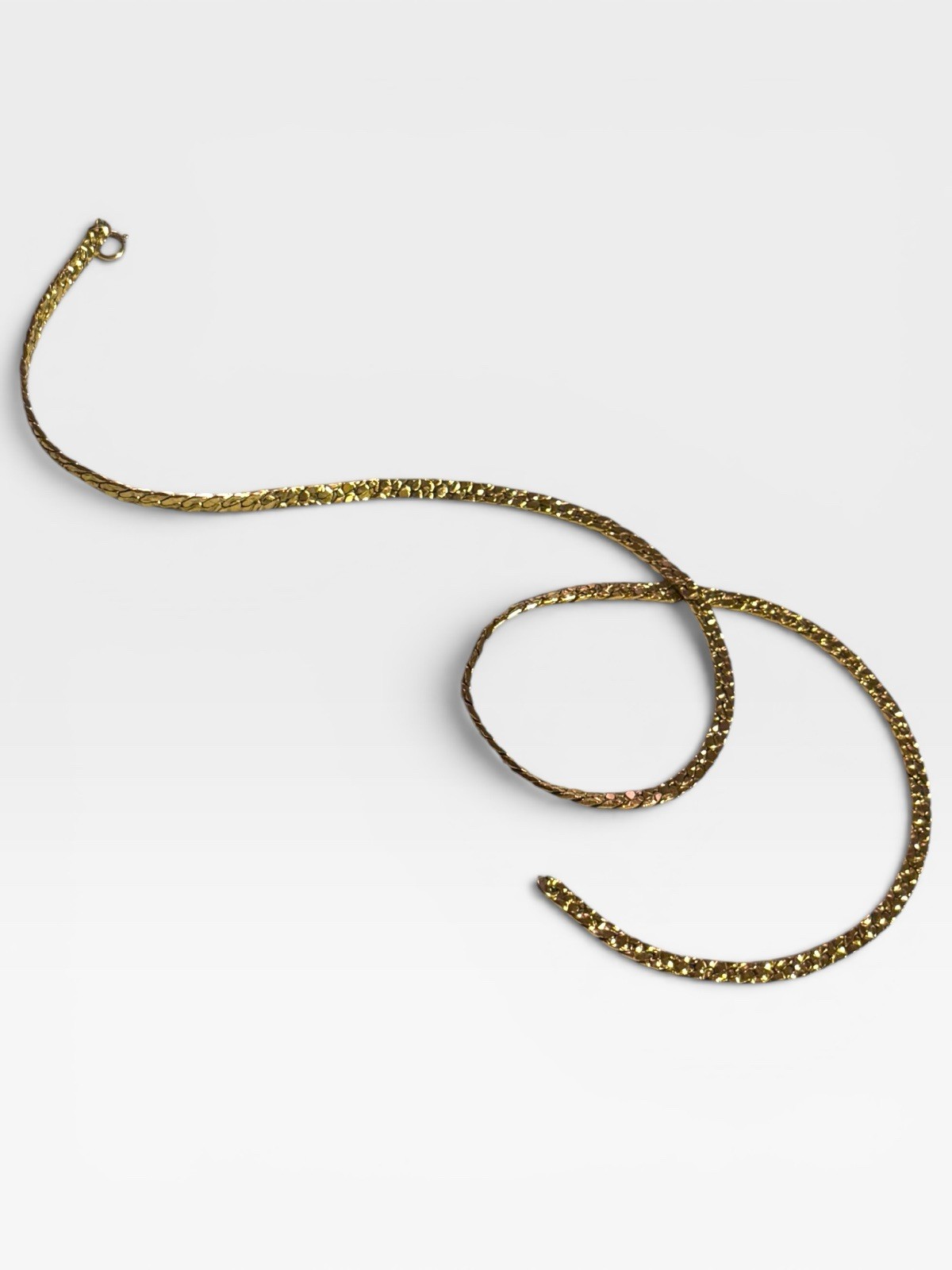 Vintage Flat Link Chain Necklace 1/20 12k GF “17