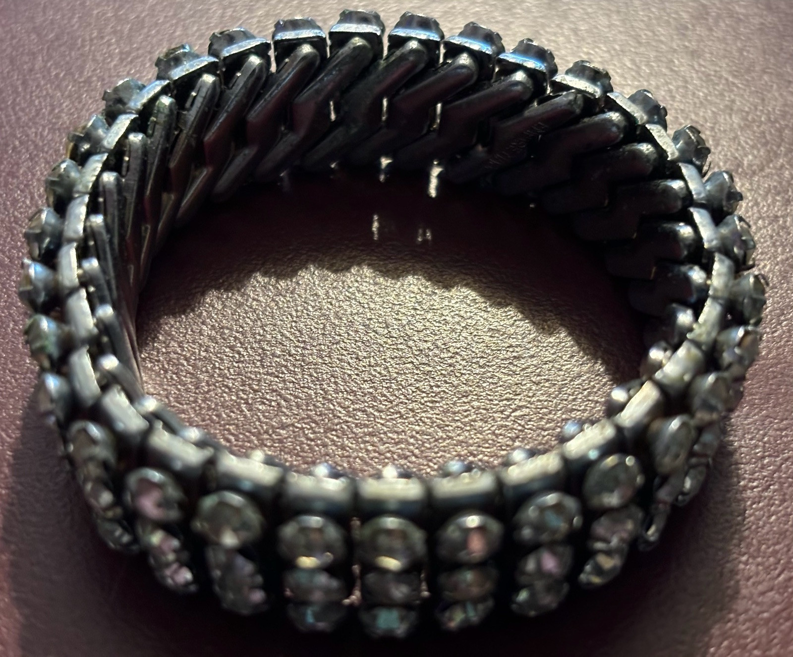 Vintage Signed Empire Made Silver Tone Expanding Bracelet