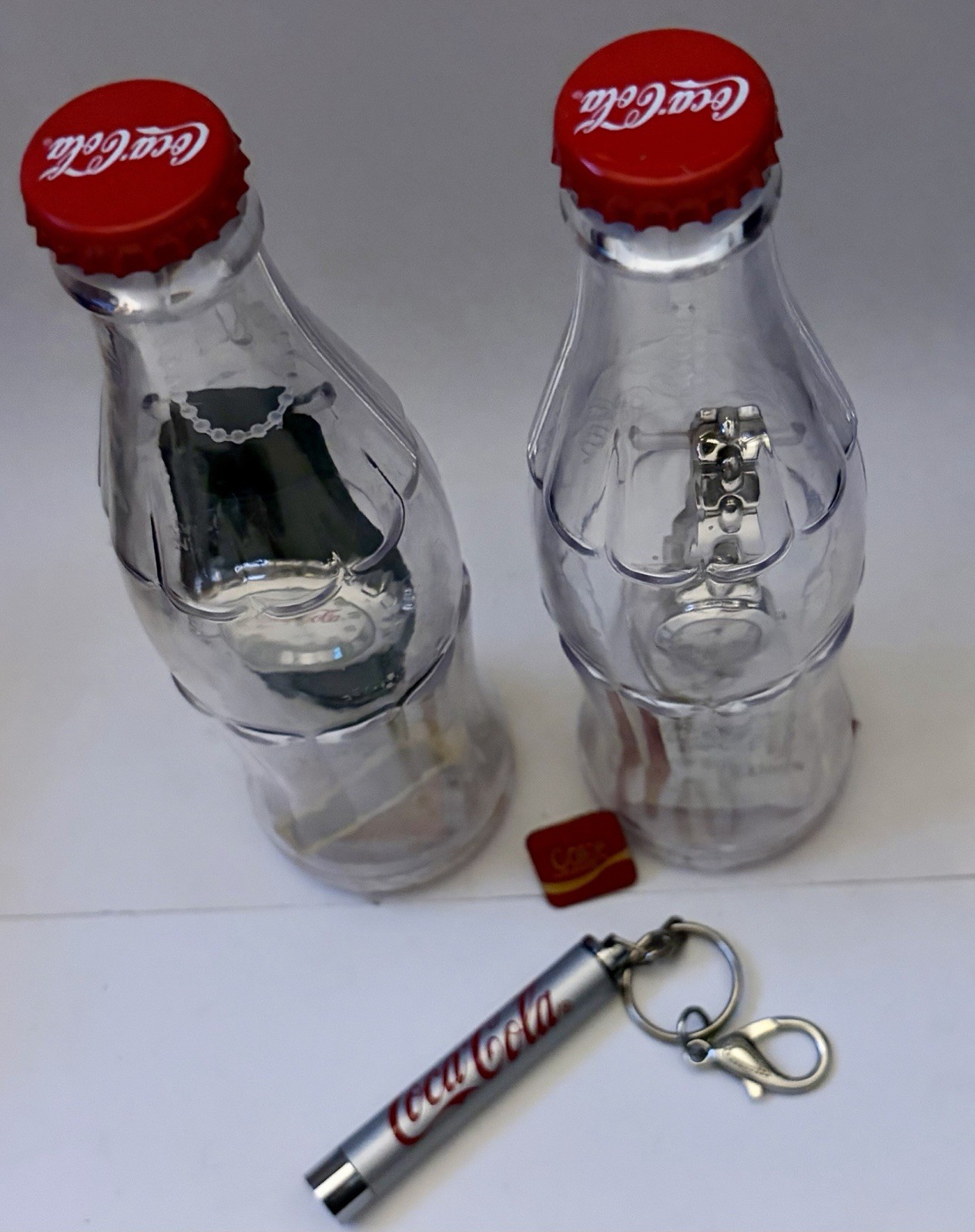 Vintage 4 Pc 2002 Cola Watches In A Bottle & Accessory Lot