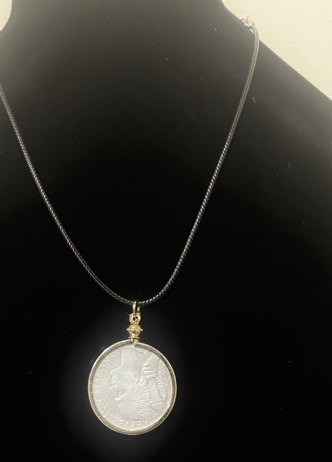 1949 Italy 5 Lire Grape Female Head Aluminium Coin 2.5g 26.7m Pendant Necklace