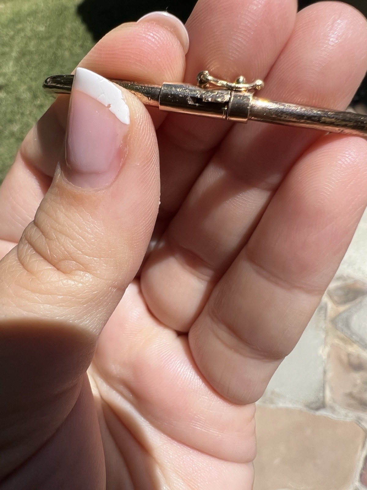 Antique Victorian bypass bracelet gold filled with solid 14k gold clasp