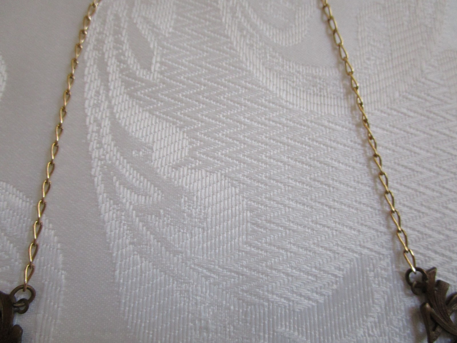 Vintage Glass Works Studio Purple Glass Clear Rhinestone Necklace 19” L Rare
