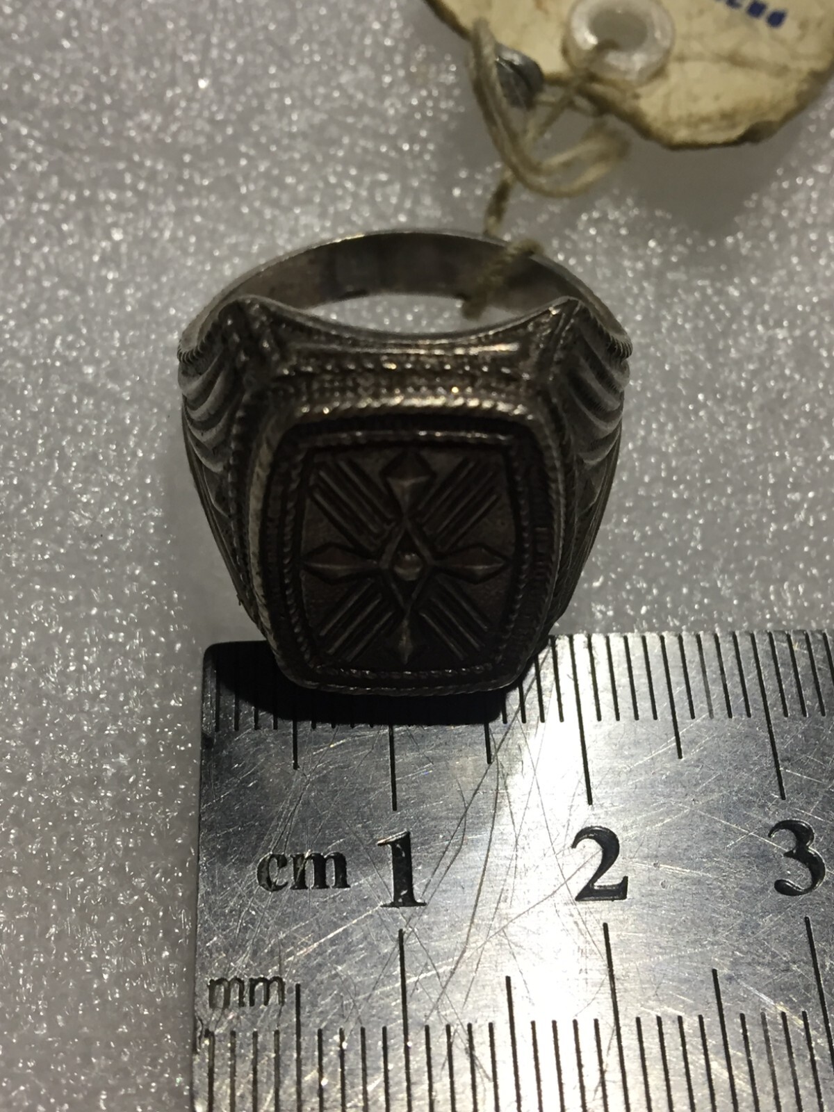 Ring Vintage Silver 875 USSR Soviet men cross 11grm