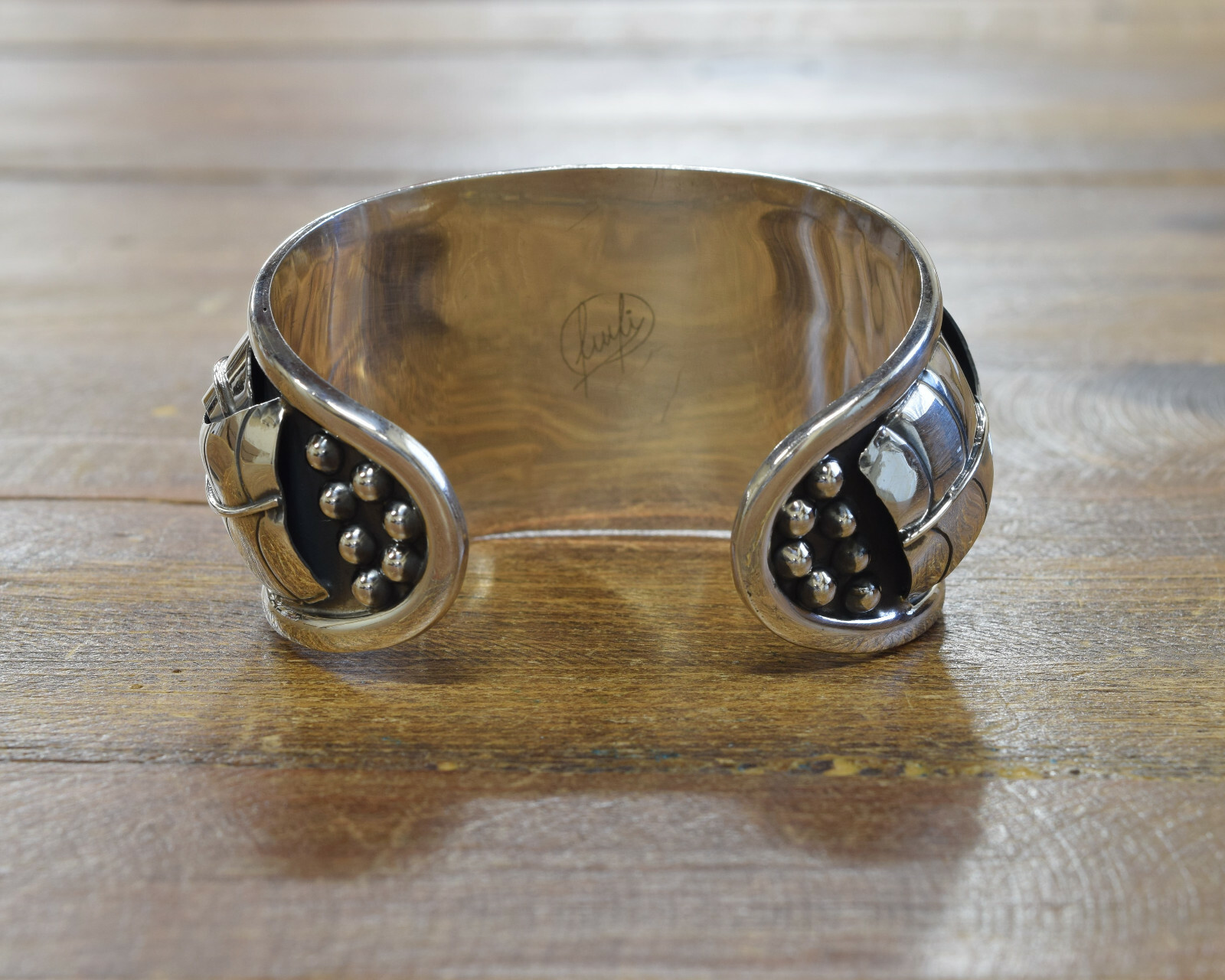 Southwestern Sterling Silver Cuff Bracelet by Dominique Dinouart Design