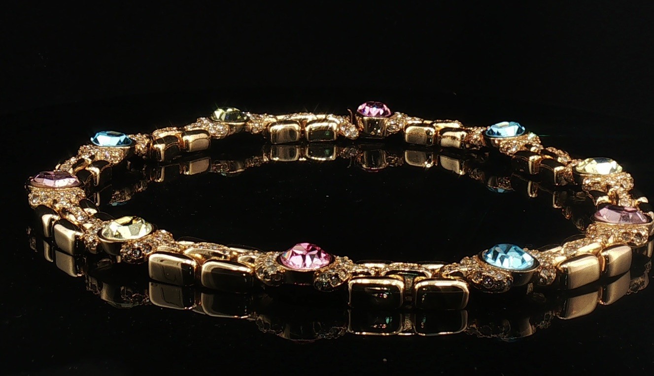 Rare Vintage Signed Ciner Multi‑Color Rhinestone Necklace | Stunning Collectable