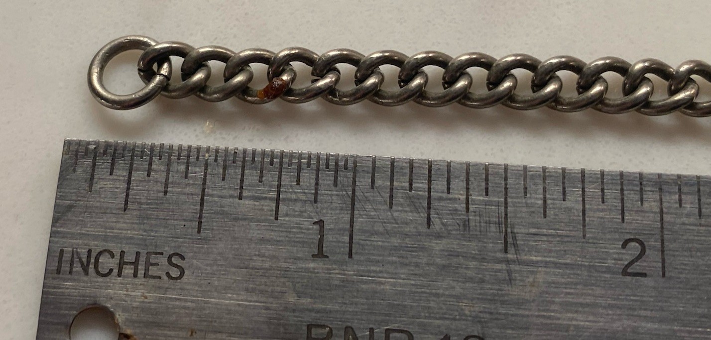 Vintage Stainless Steel ID Bracelet Sister Hook Clasp Engraving on It “FRANK”