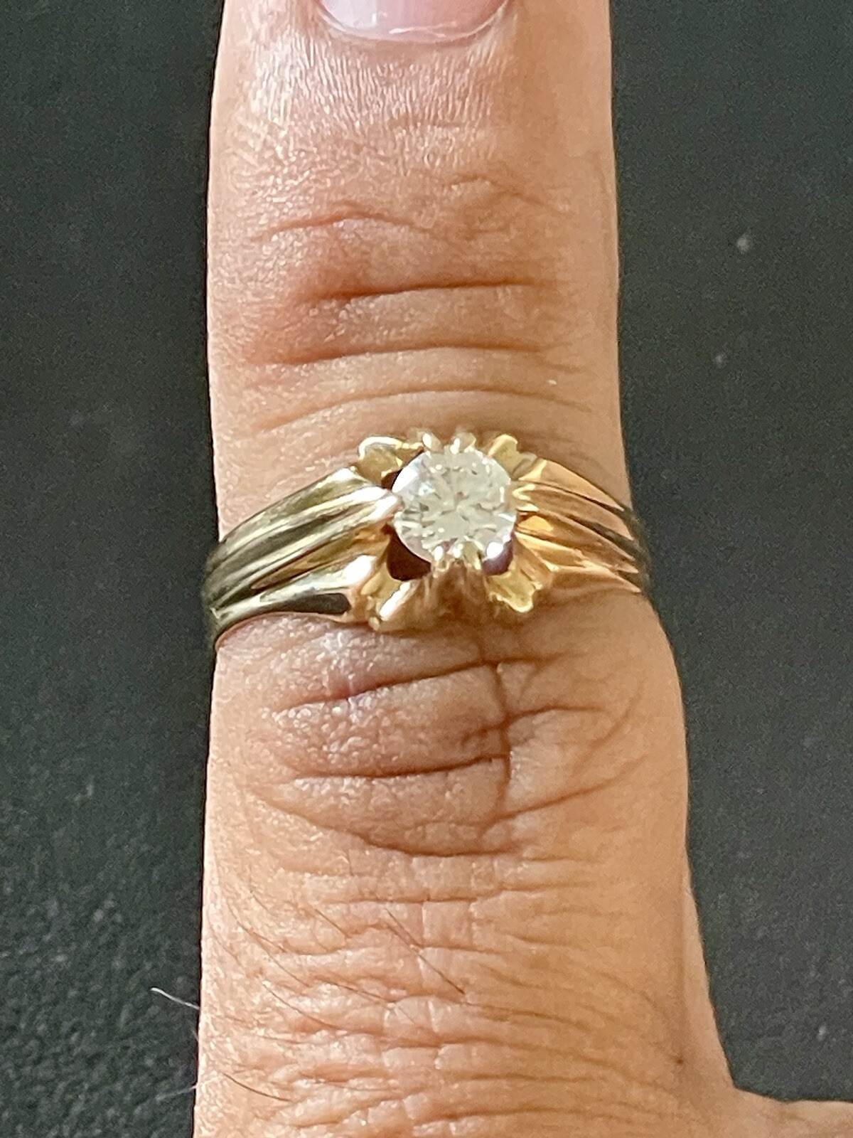 18KY 0.50 CTW Diamond Ring. Size 6.5 (I4)