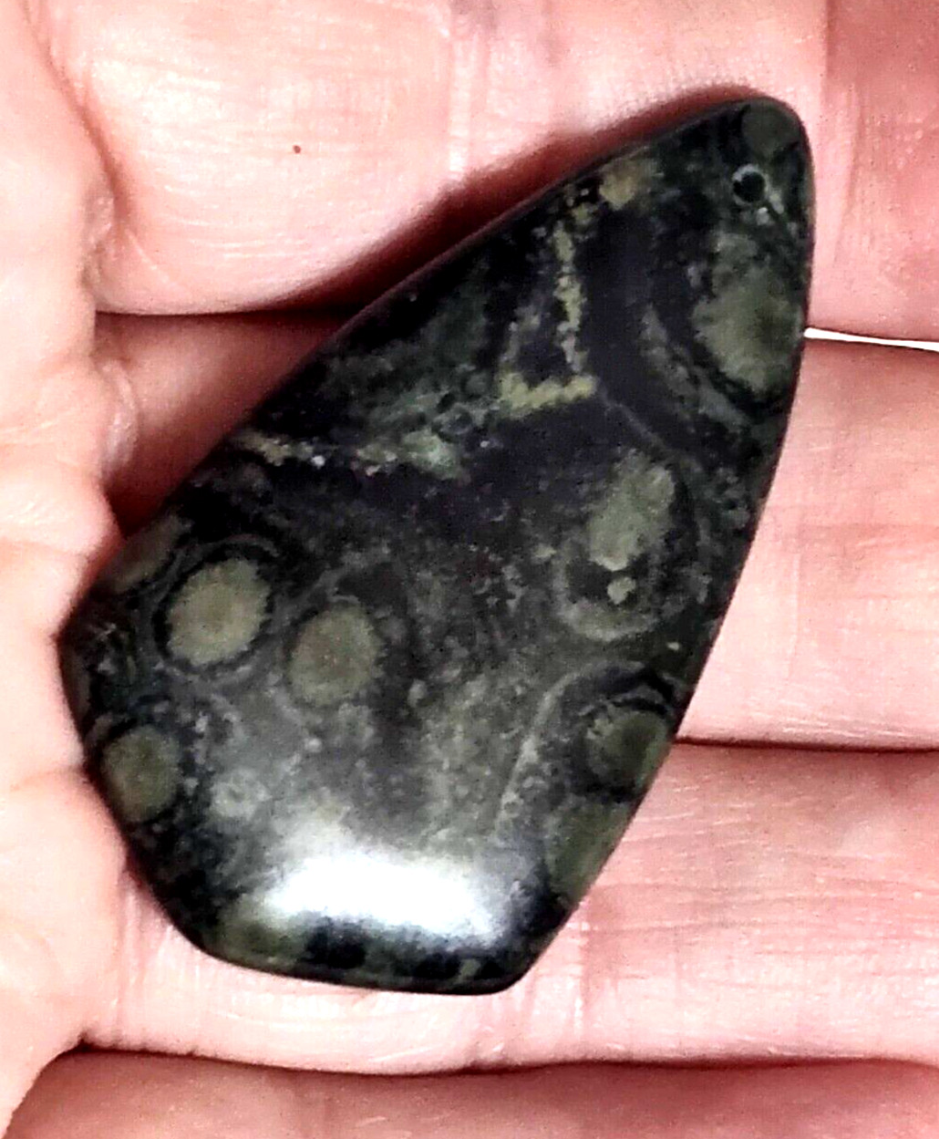 Pendant for Necklace Star Galaxy JASPER Stone Teardrop Cabochon 2″