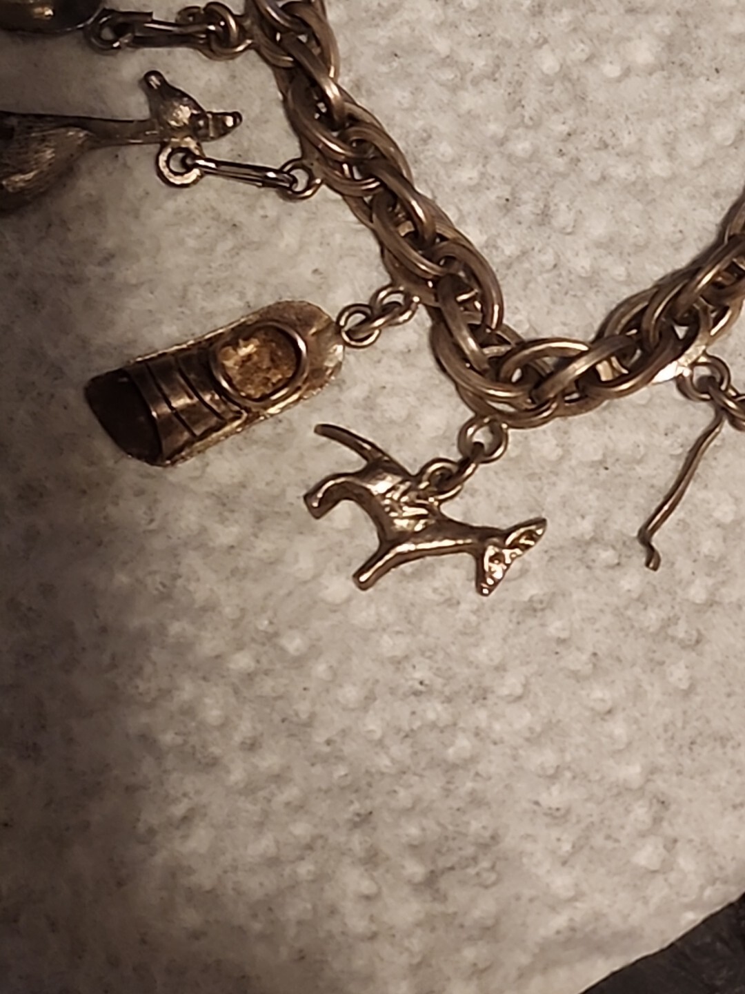 Sterling Silver Vintage Charm Braclet, Original Mexico Piece