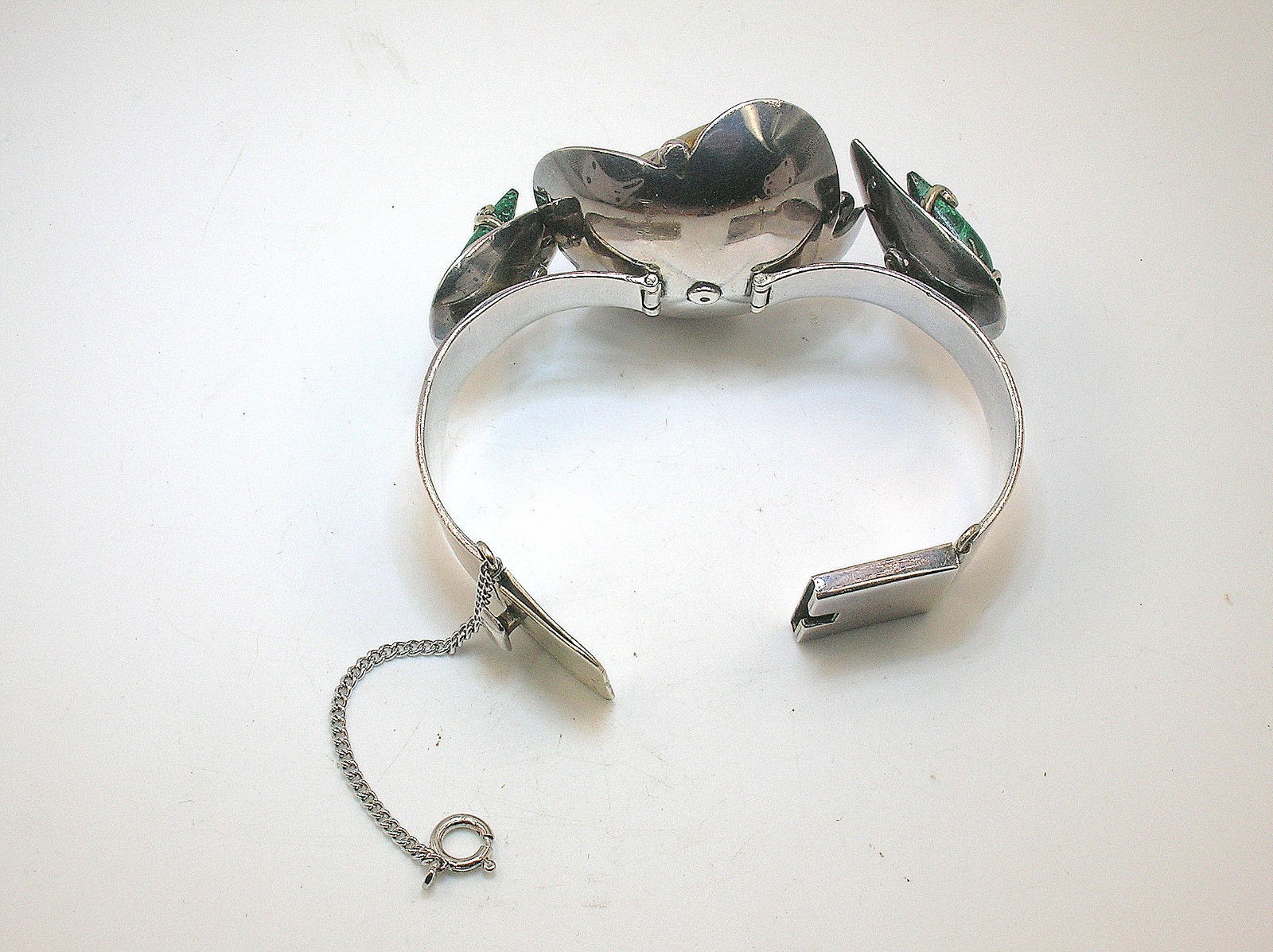 LOS CASTILLO TAXCO MEXICO VINTAGE STERLING SILVER BRACELET WITH STONES – B.OFFER
