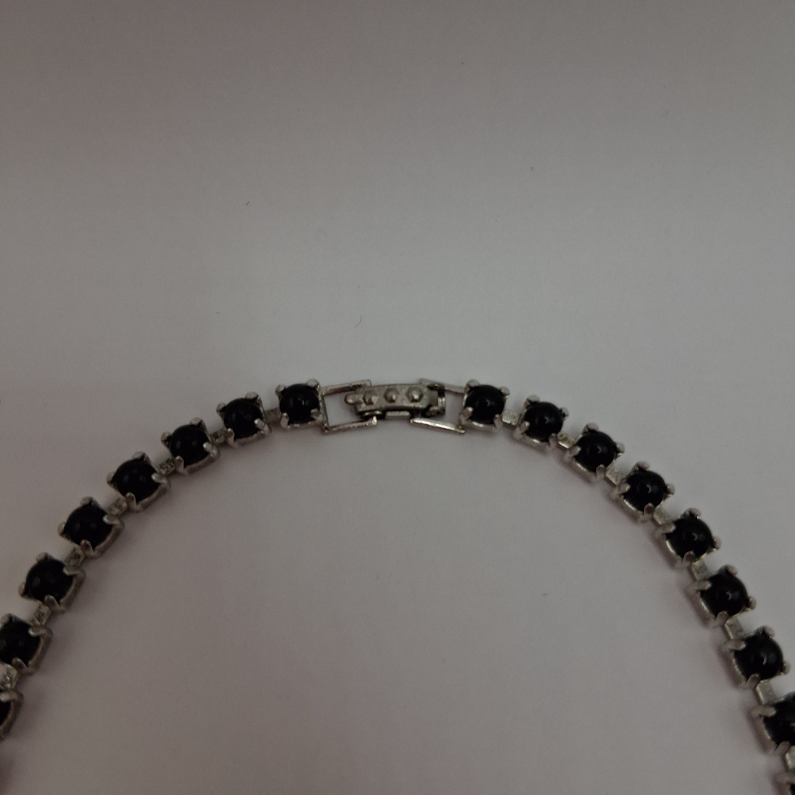 Vintage Black & Clear Rhinestone Tapered Bib Silver Tone Choker – Glam Prom