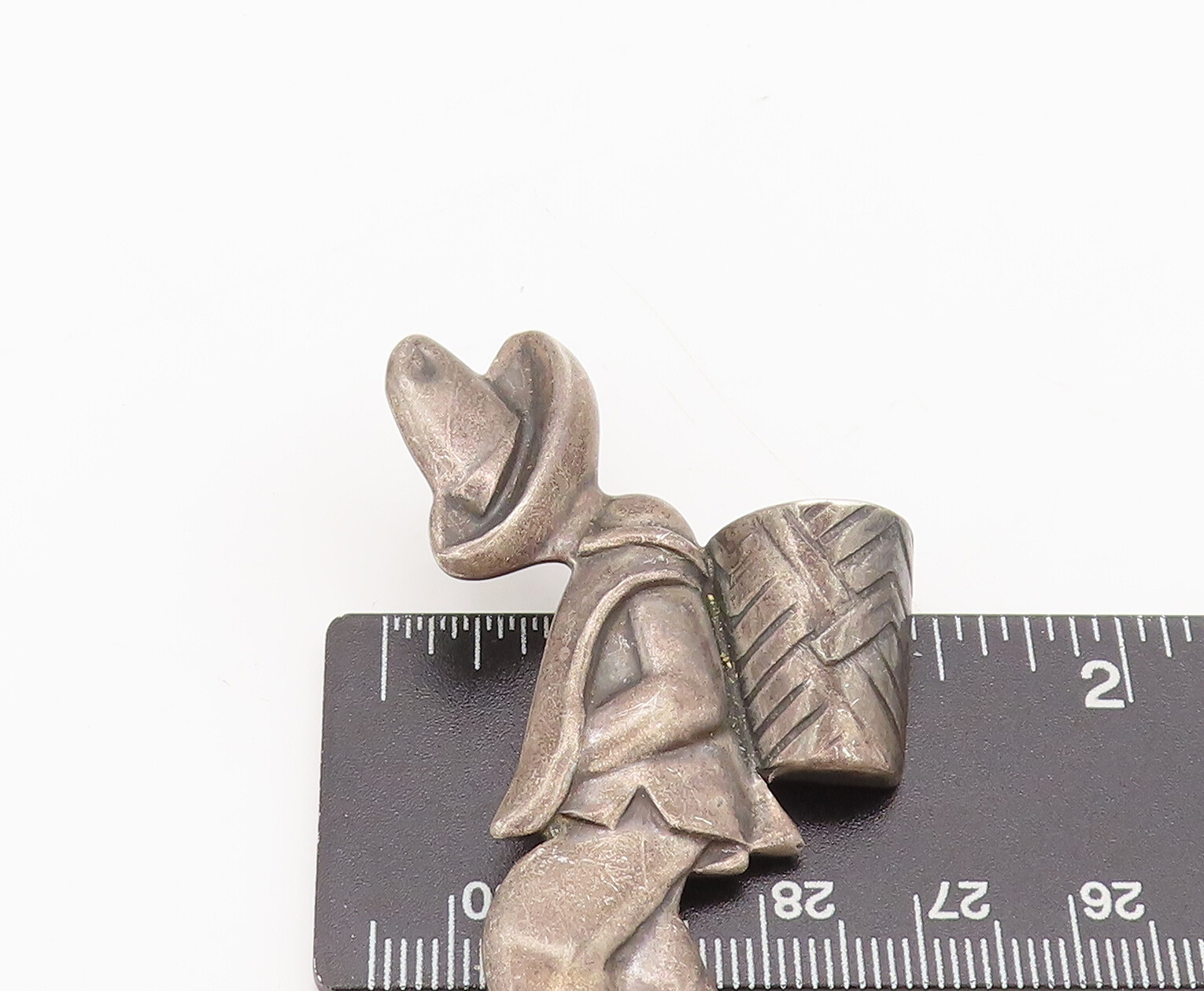 LOS CASTILLO TACO 925 Silver Vintage Antique Walking Boy Brooch Pin BP10305