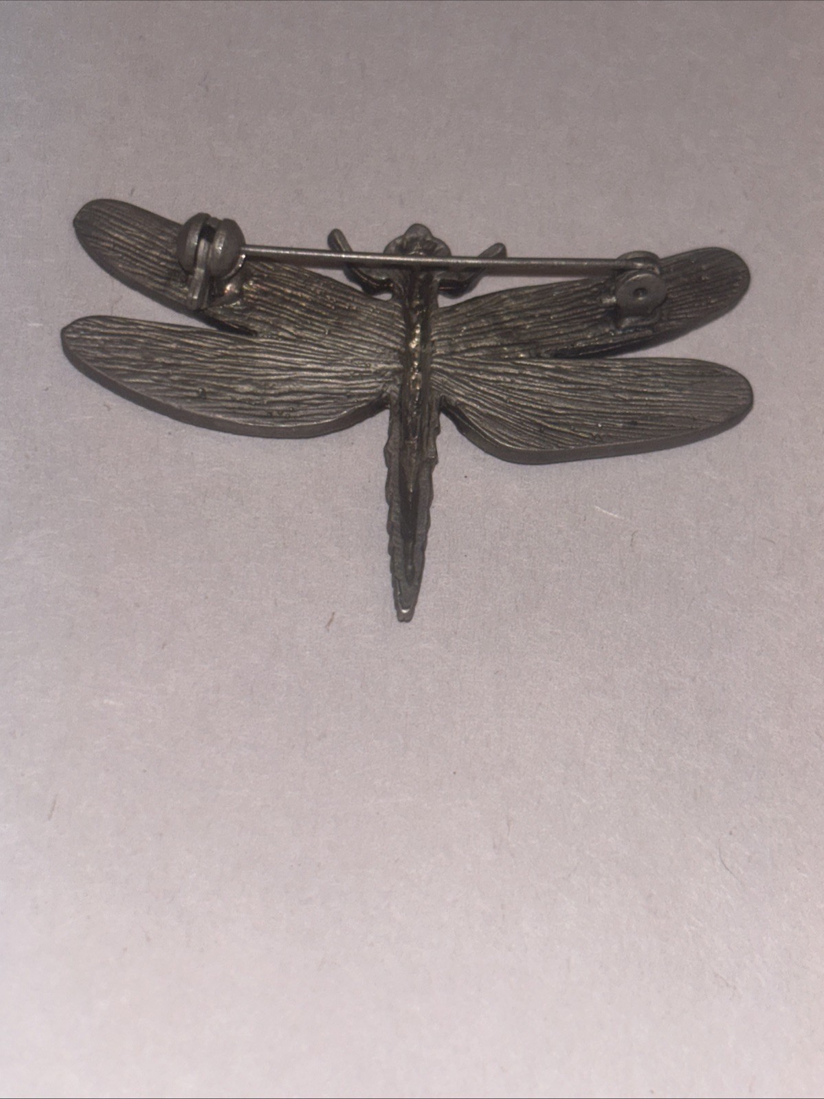 Vintage dragonfly brooch with blue enamel finish