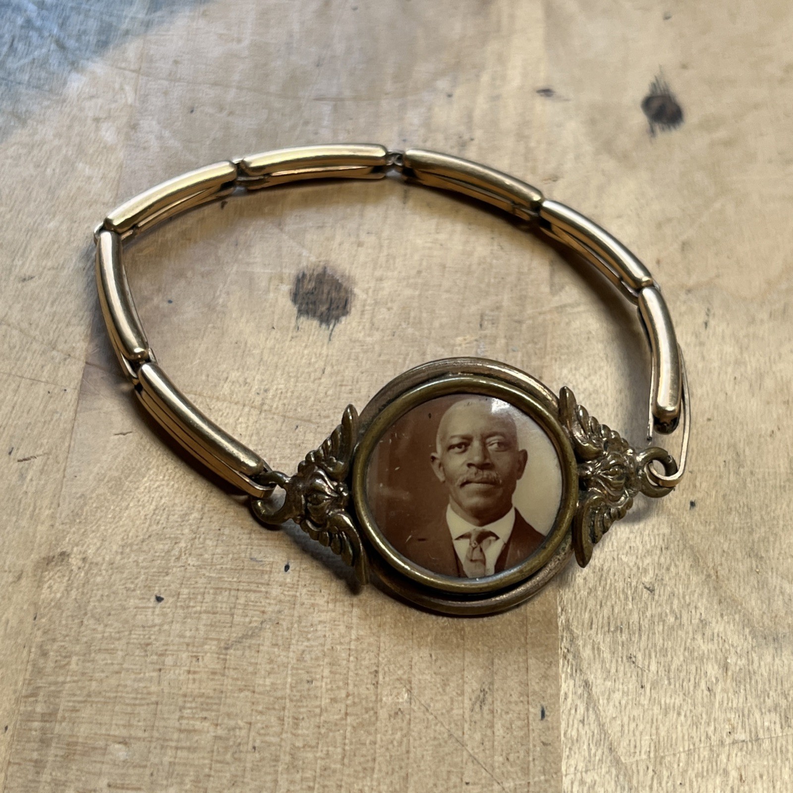 Antique Victorian Stretch Bracelet African American Man Circa 1920s — K1