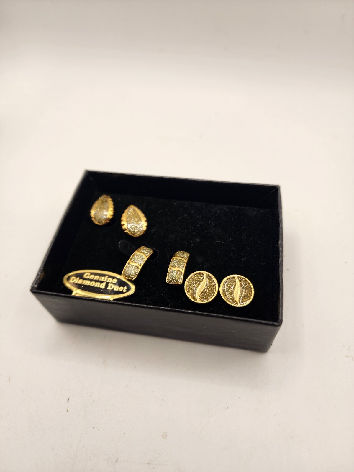 Genuine Dimond Dust Evan St. Claire Clip On Earrings