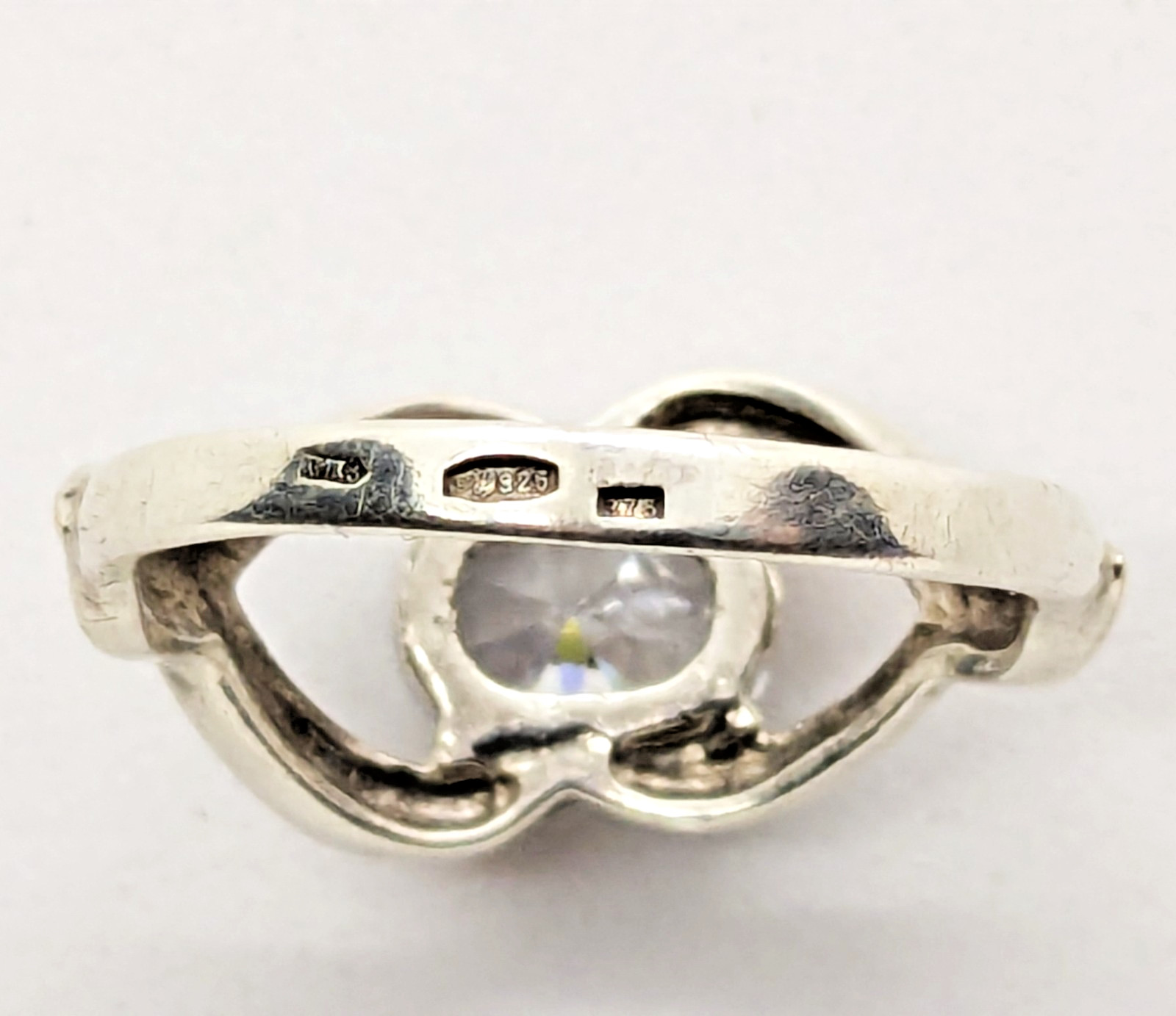 Vintage Luxury RING Silver 925 with Gold Inlay 375 -size: 7.5US (17.5mm)| UA #21