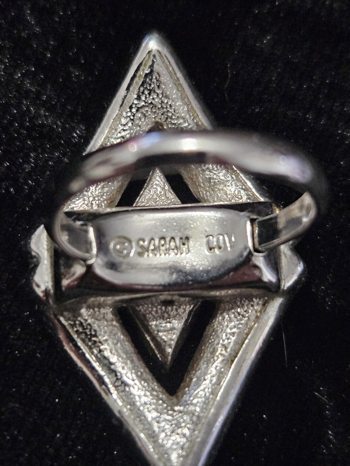 Vintage Sarah Coventry Ring Silver Tone With Clear Or White Rhinestones Size 7