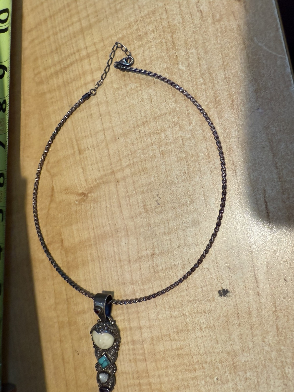 GORGEOUS VINTAGE STERLING AND GEMSTONE NECKLACE