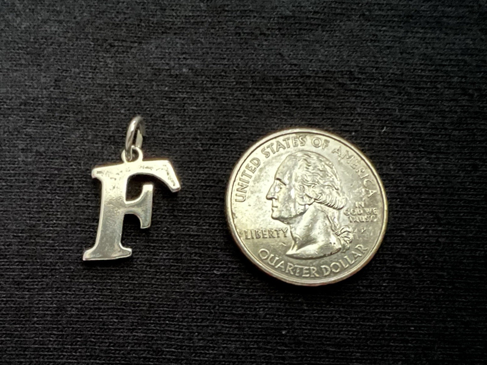 Vintage Letter F Sterling Silver Initial Charm/Pendant Stamped SJC 925 ~ 1.52 g
