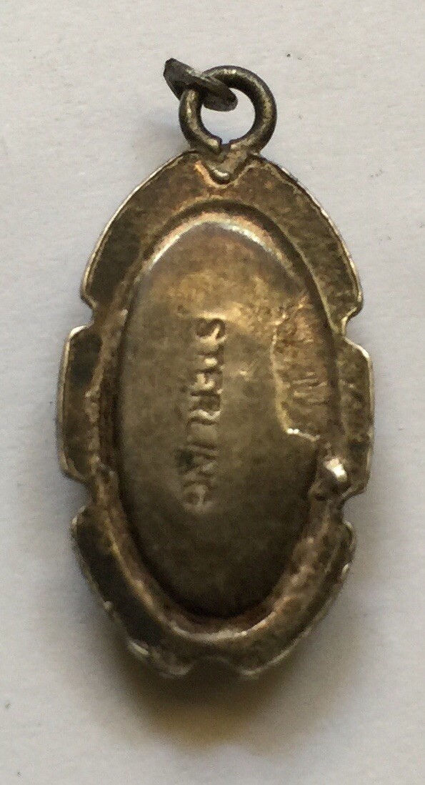Vtg 1940’s Sterling Silver Abalone Sawtooth Edge Delicate Early Mexico Style 1