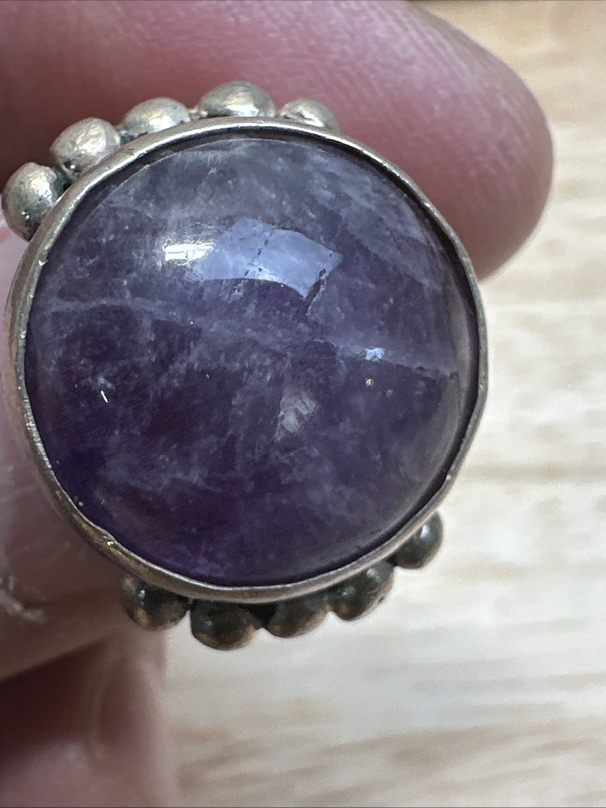 Early 1939-40 William Spratling Size 6.5 980 Silver Amethyst Ring Vintage Taxco