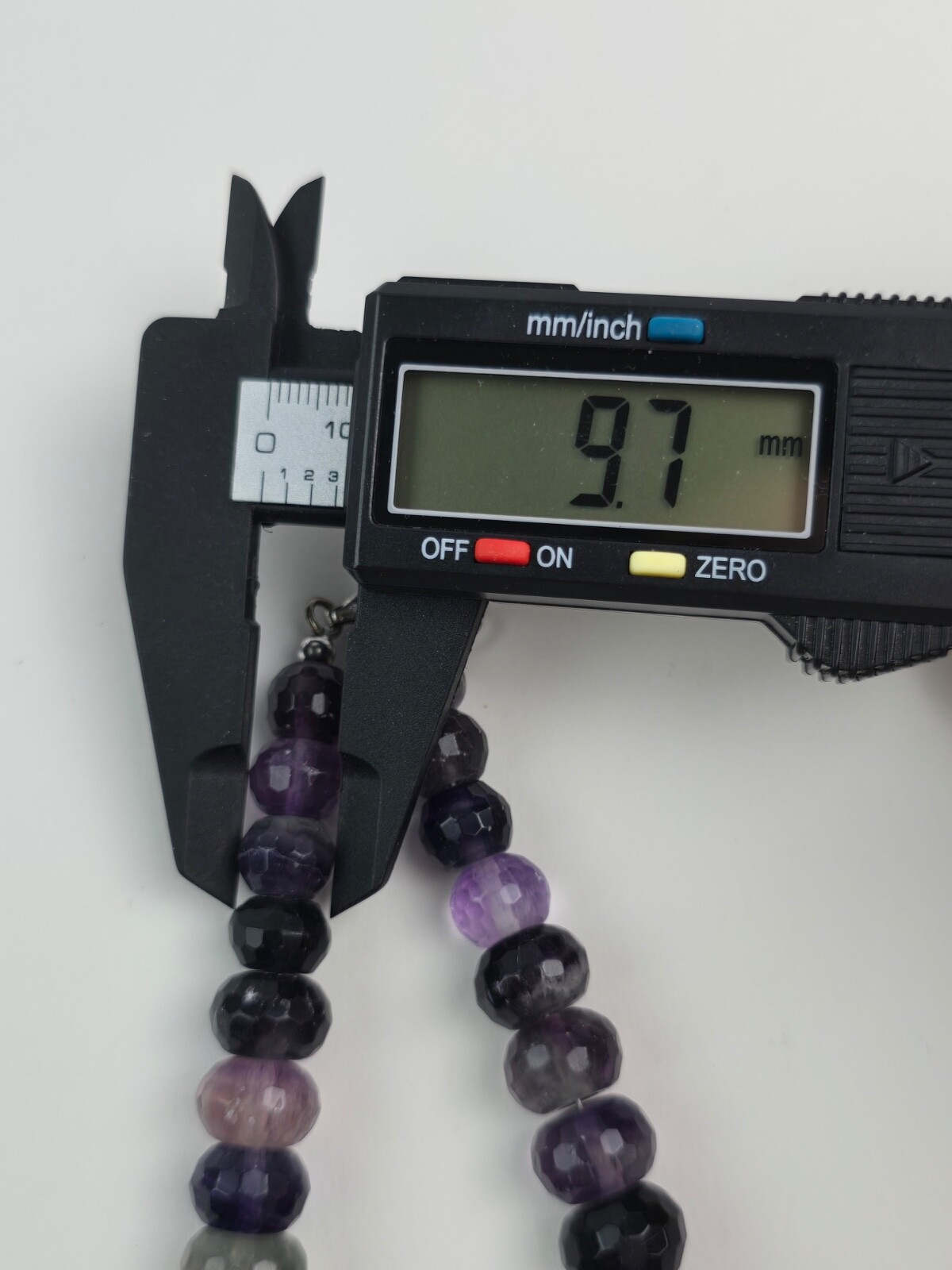 Sterling Silver Large Faceted Shades Purple Amethyst Graduated Bead Necklace 20″