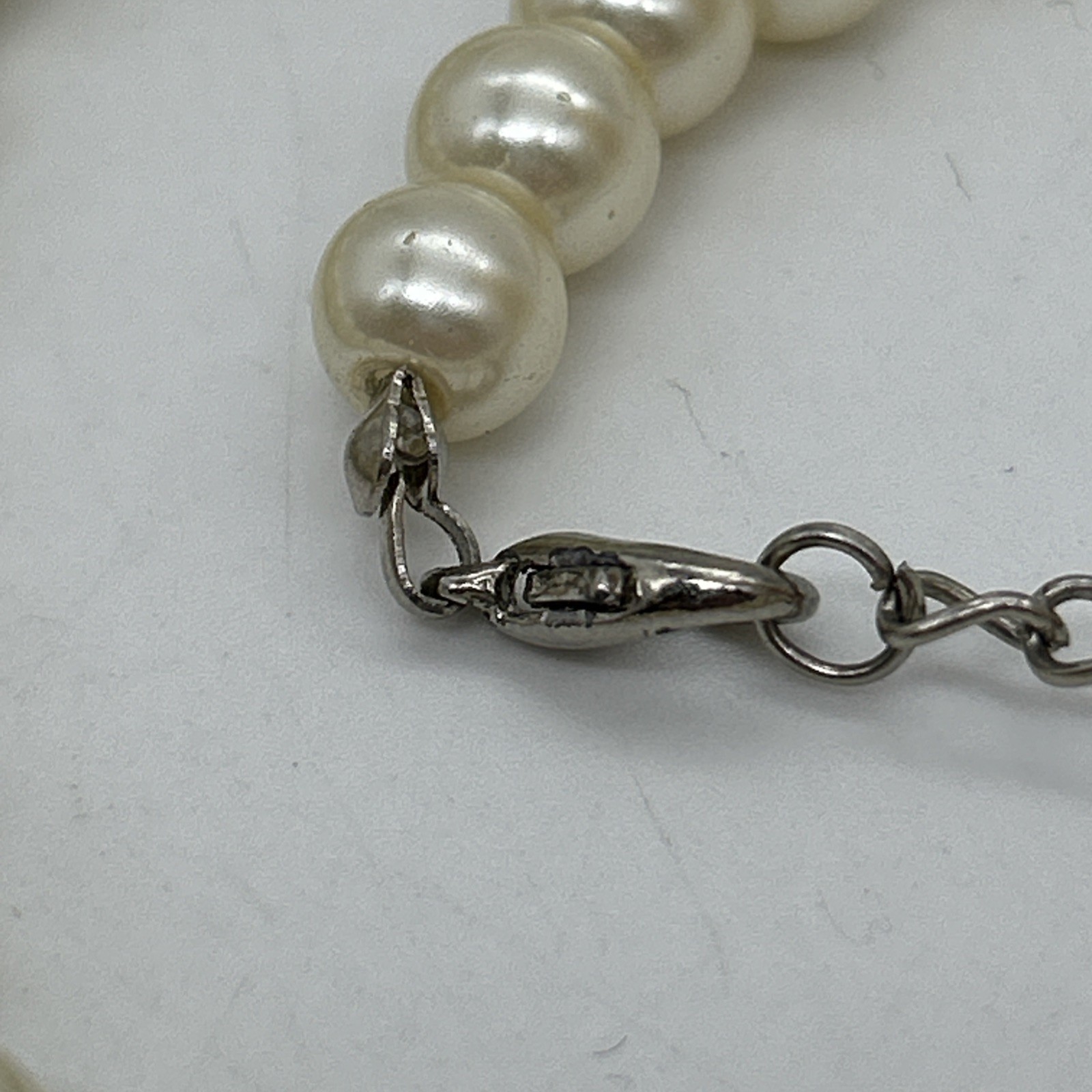 Vintage Cream Faux Pearl Necklace 45cm Heavy
