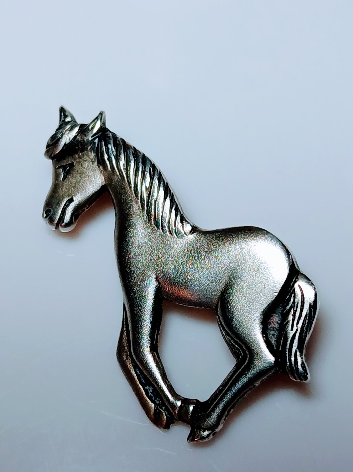 VTG N.E. From Denmark Sterling 925 Pony Horse Brooch Satin Finish