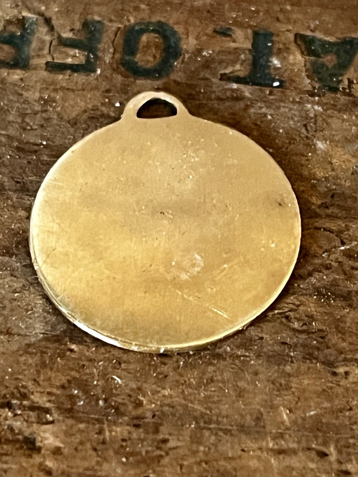 Vintage Scorpio Zodiac Round Brass Pendant Charm Horoscope (NO CHAIN INCLUDED)