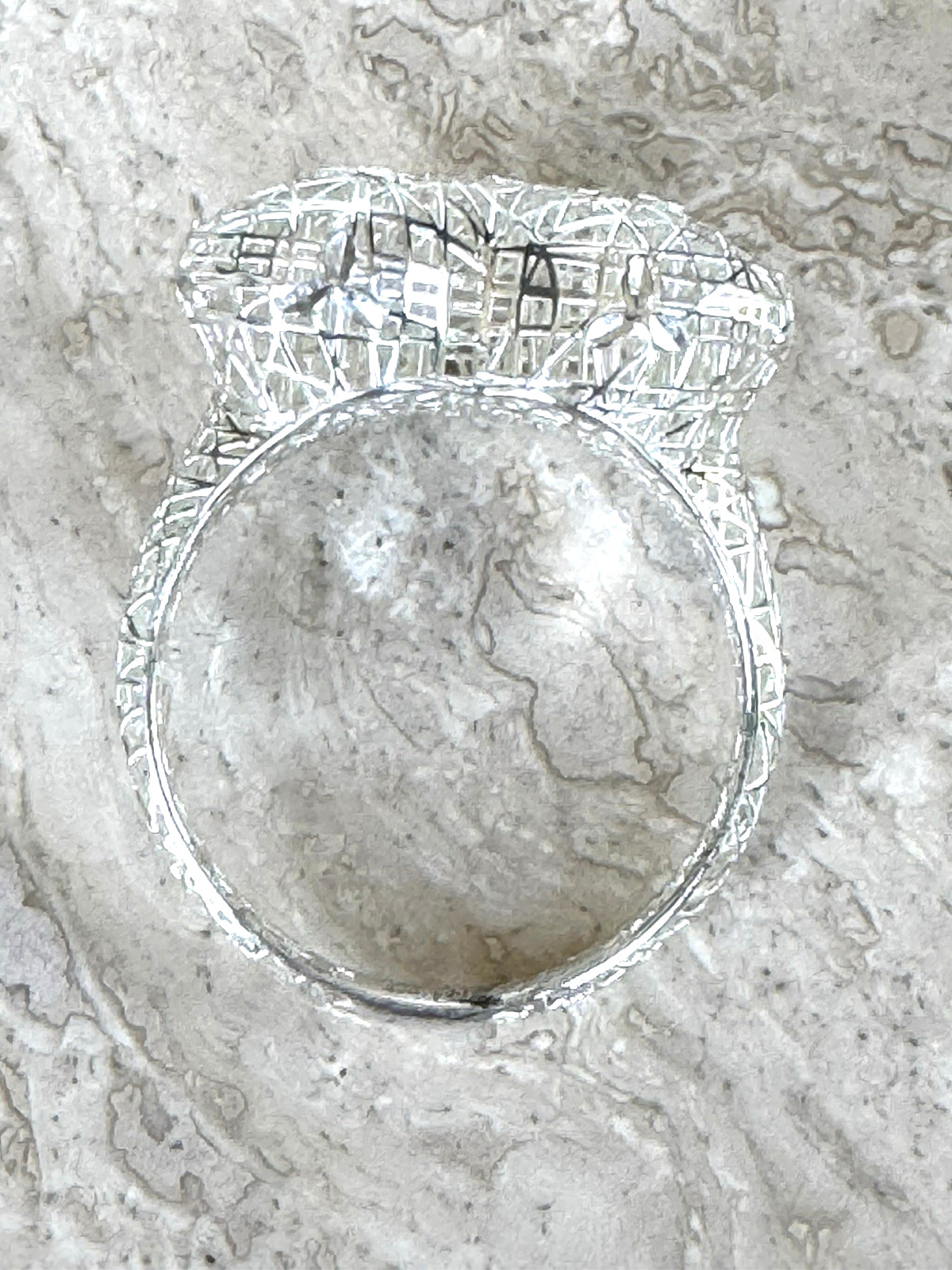 Vintage DBJ 925 Sterling Silver Filigree Puffy Heart Ring Size 10