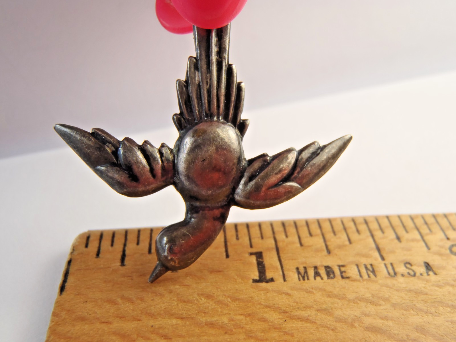 925 Sterling Silver Antique Art Deco Holy Spirit Pin Brooch