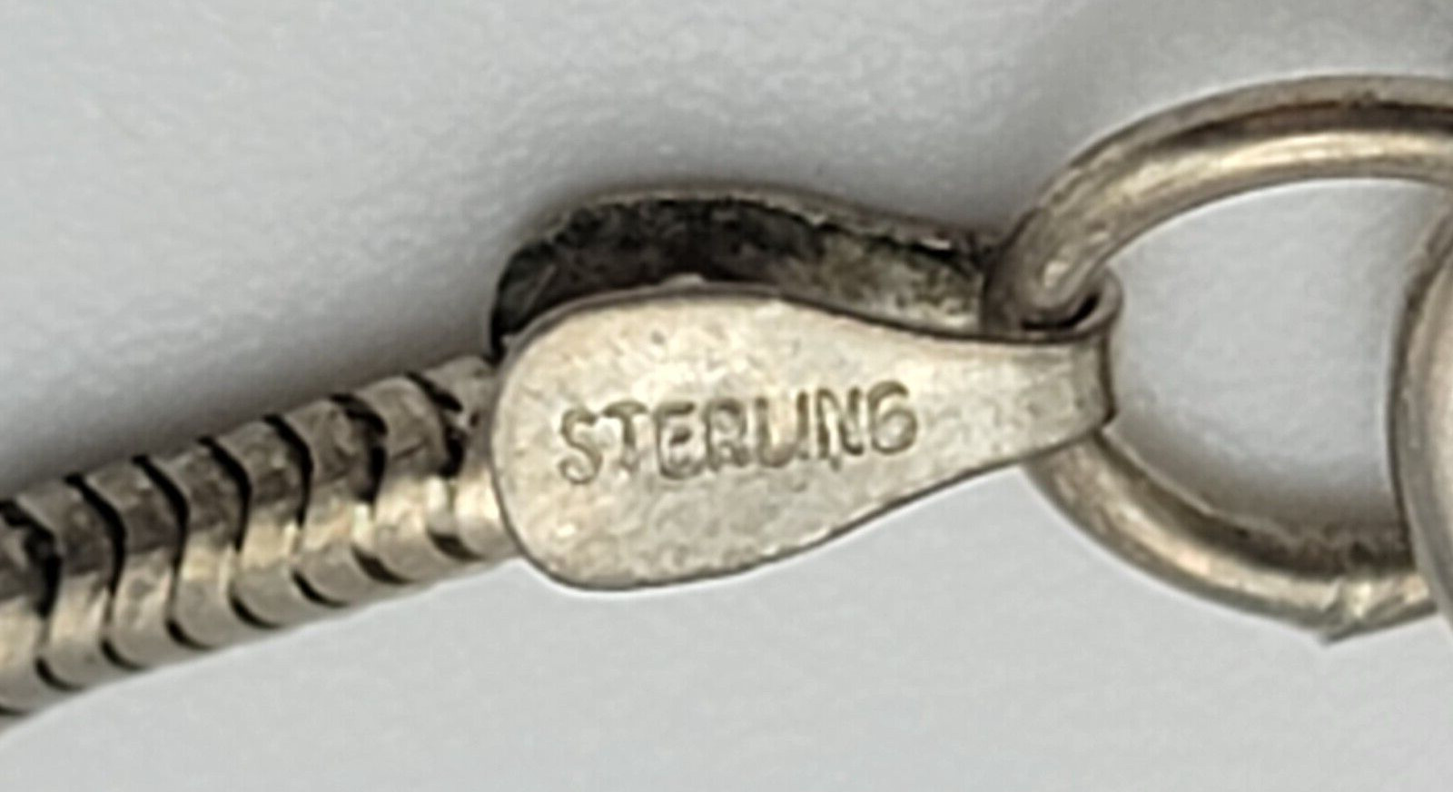 Sterling Silver Geometric Open Work Pendant Necklace Signed 16.5in Vintage