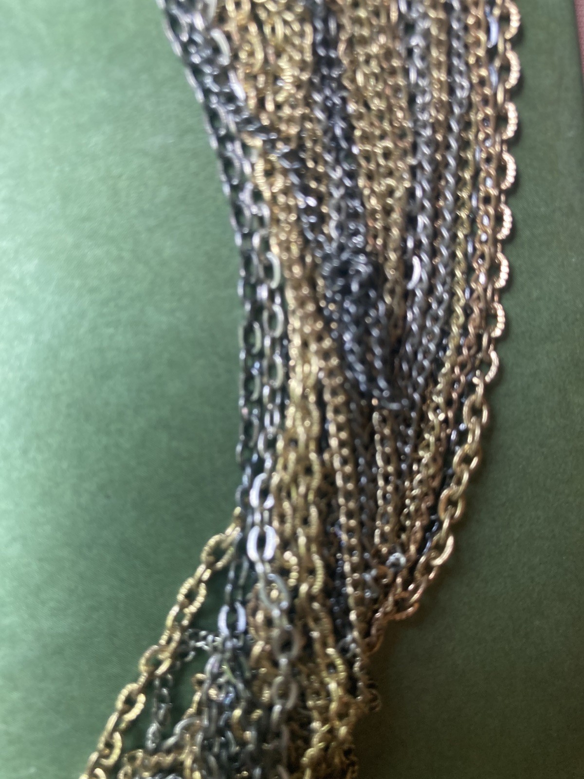 Rockstar Lots Of Chains Vintage 22 Inches Long Mixed Metals Brutalist Modernist