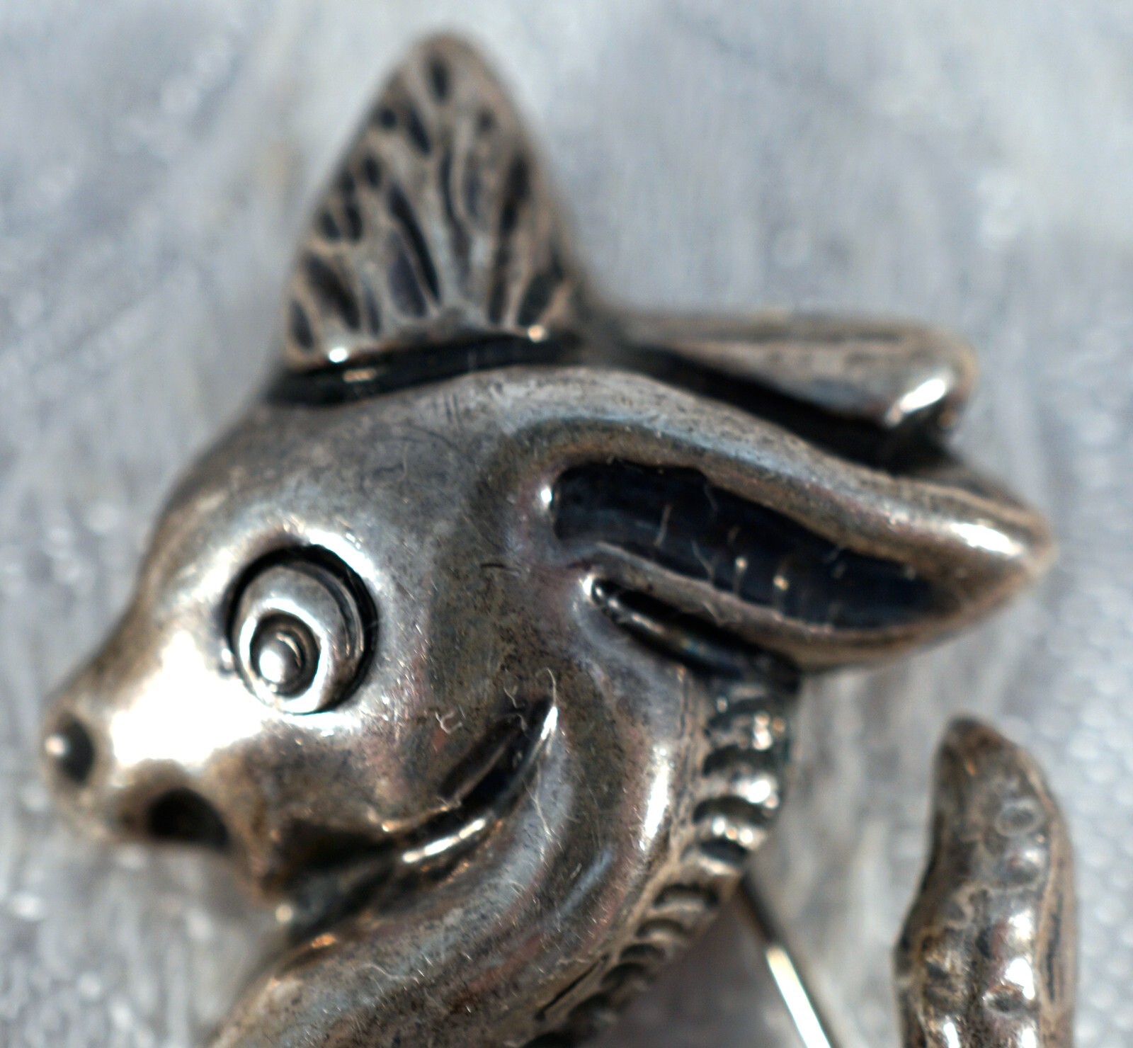 980 Silver Donkey with Birthday Hat Made in Mexico Pin / Brooch