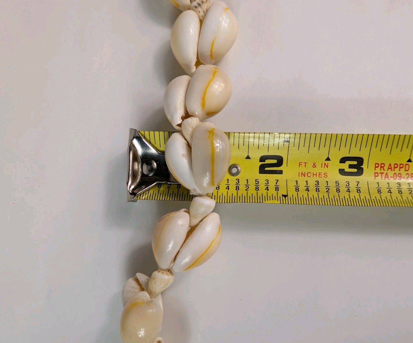Vintage Hand Knotted Polished Large Sea Shell Beaded Long Necklace Unique Design