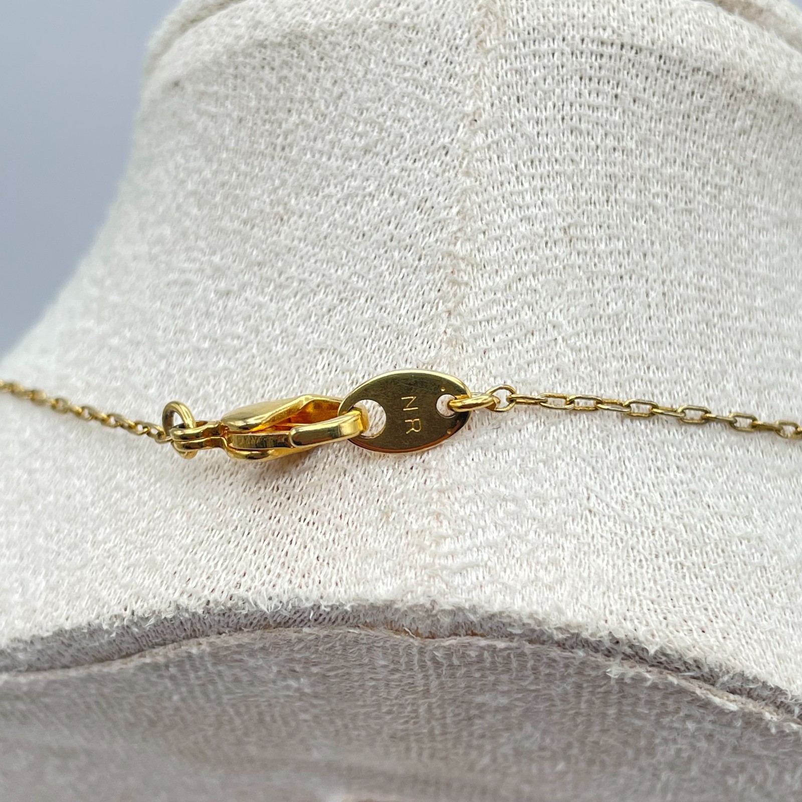 Nina Ricci Gold-Tone Oval Link Chain Spaced Freshwater Pearls Station Necklace