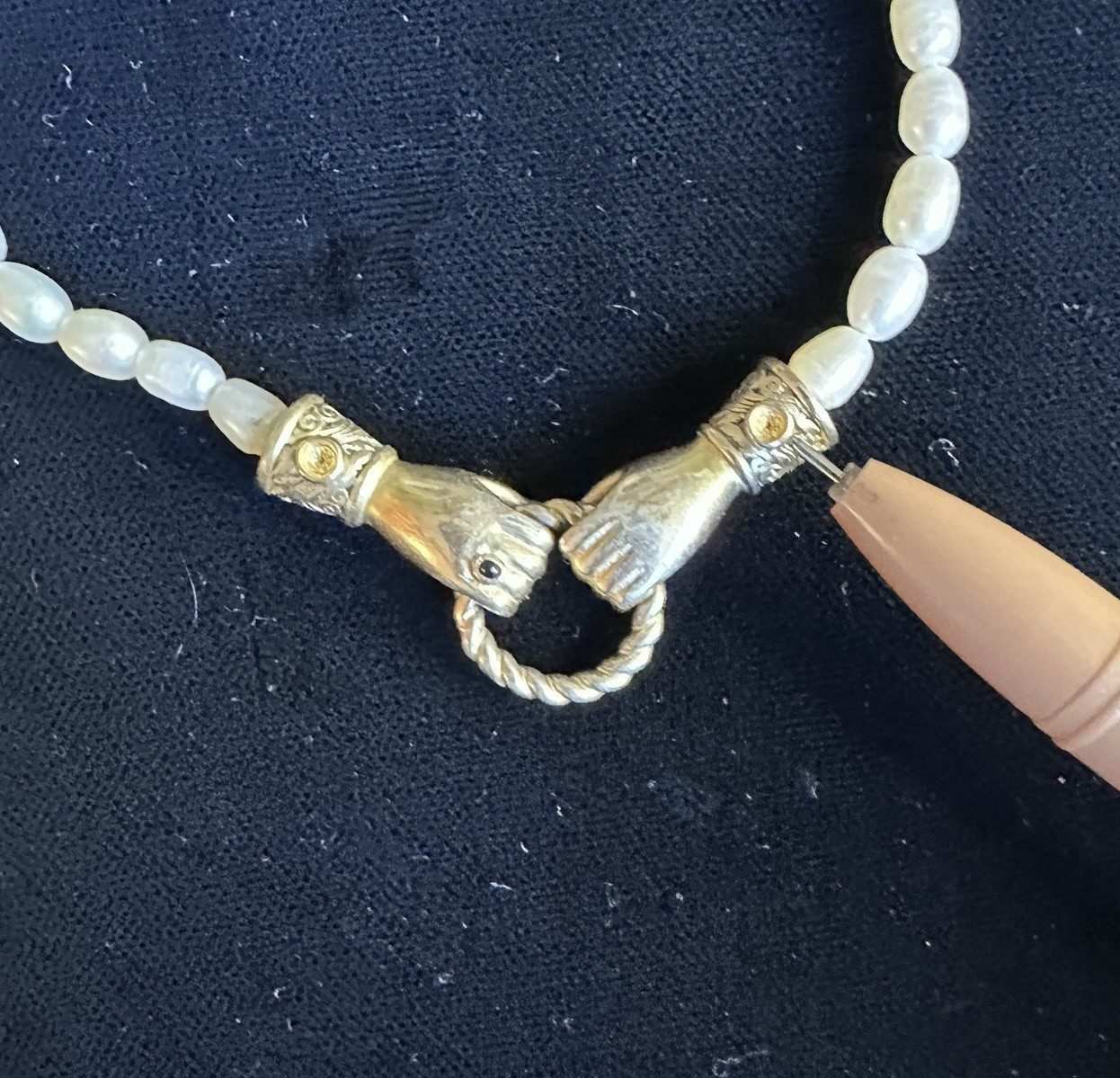 Missoma X Harris Reed 18k Gold Plate/ Natural Pearls In Good Hands Bracelet READ