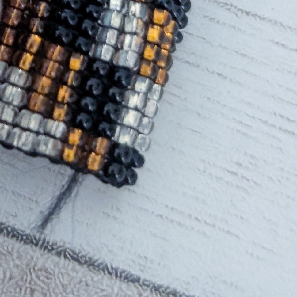 Vintage Bracelet Beaded with Gold Tone – Wide Bracelet