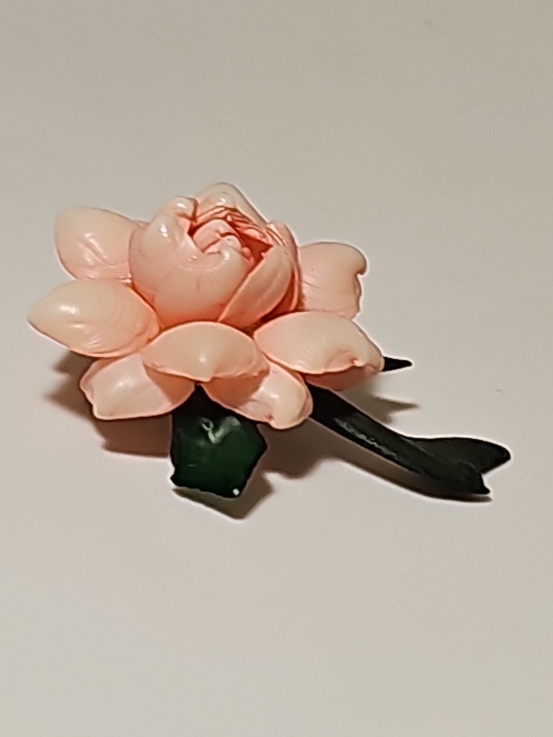 Vintage Handmade Pink Sea Shell Flower Brooch Pin 1.75 Inch