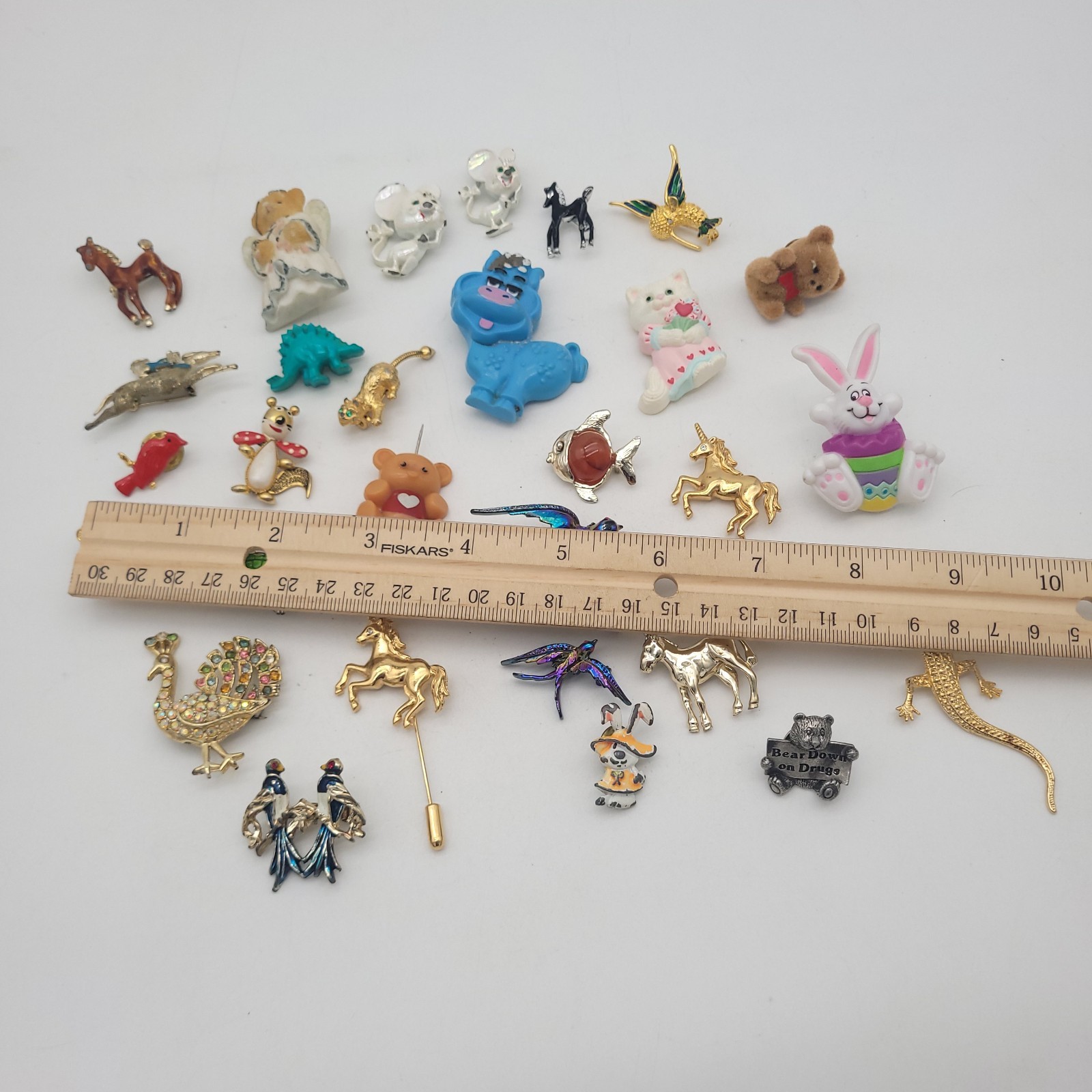 Animals Bears Horses Lapel Pin Brooch Mix Lot – Fashion Jewelry Some Vtg Lizards