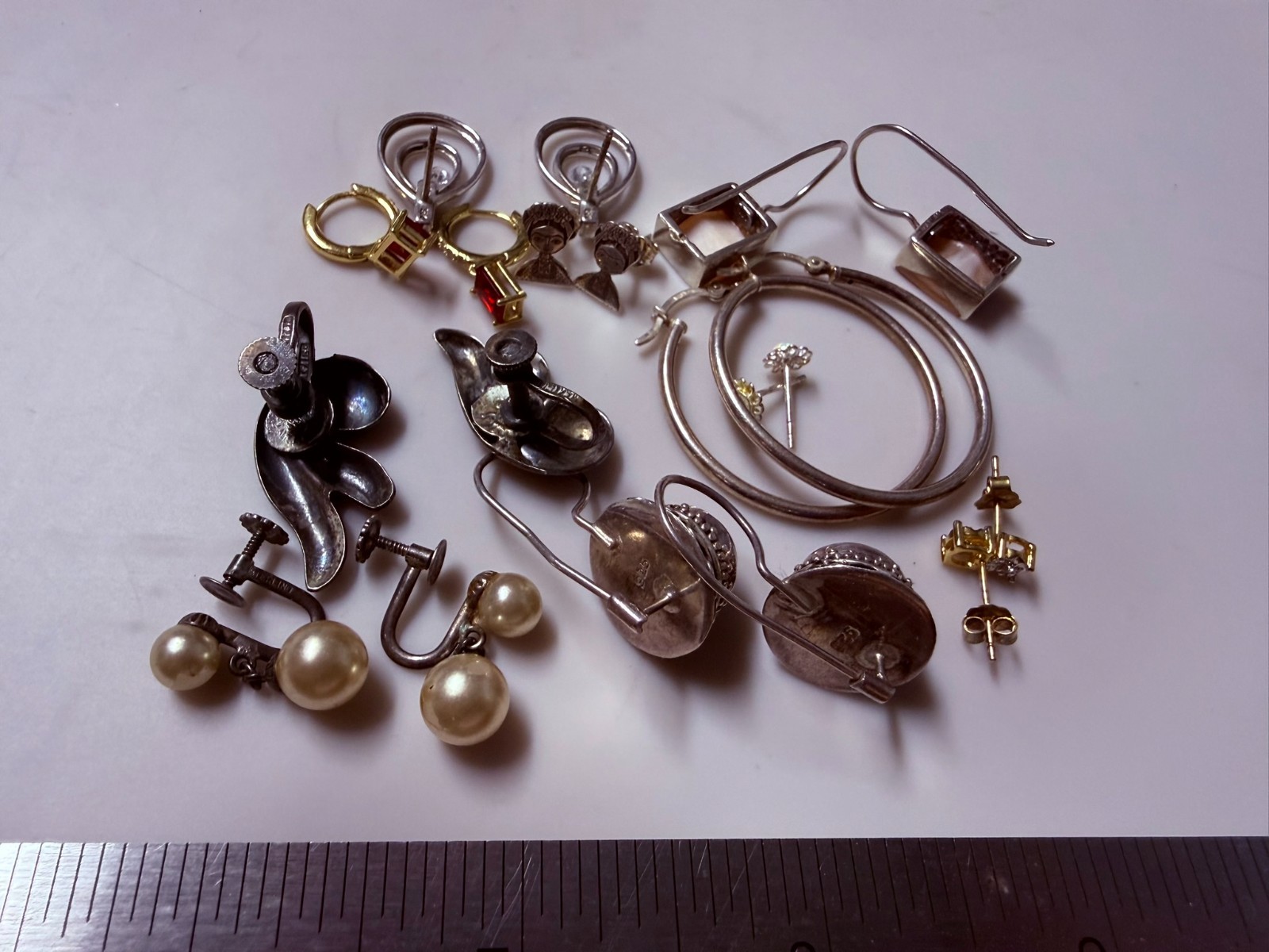 Collection Lot Amazing Vintage and Modern Sterling Silver Earrings #Decor – W2