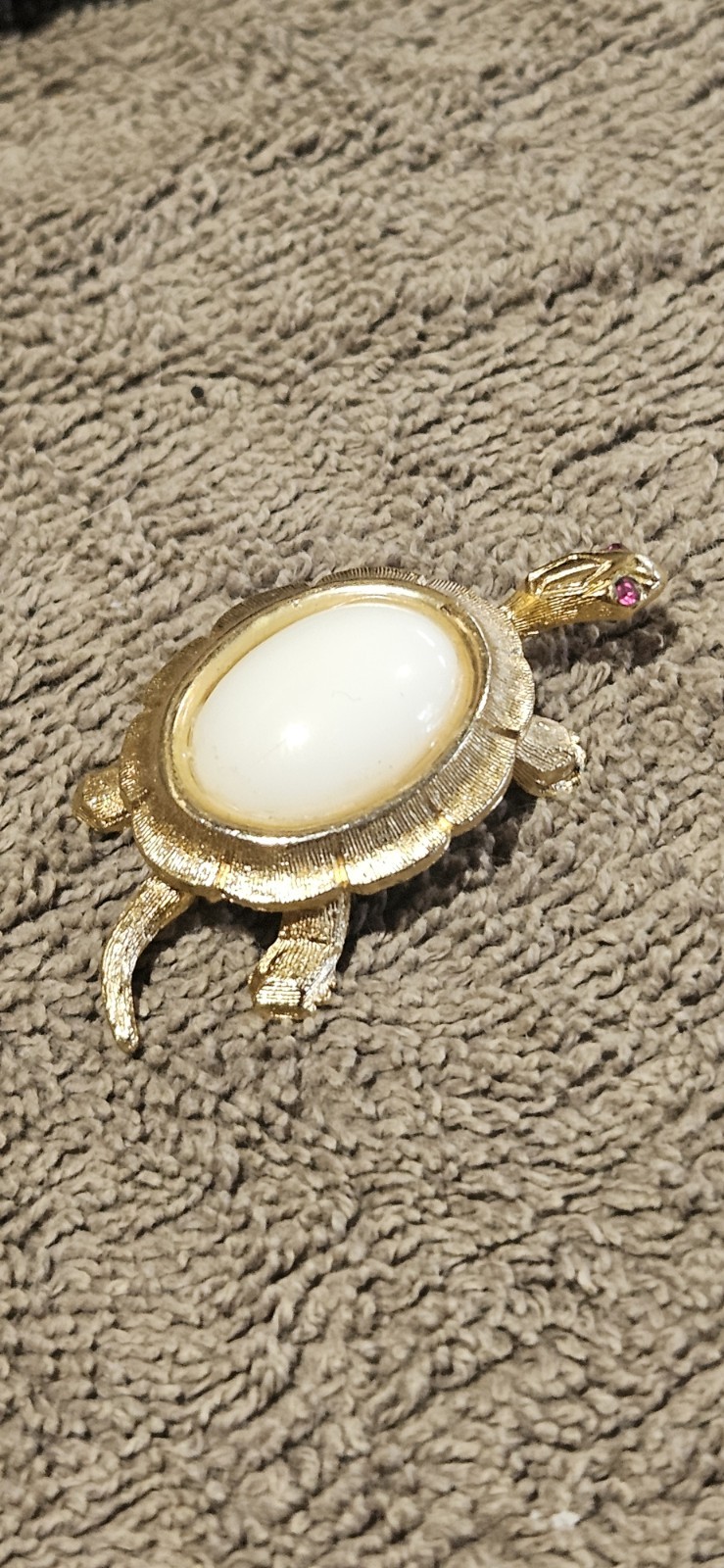 Napier Gold Tone Turtle Brooch