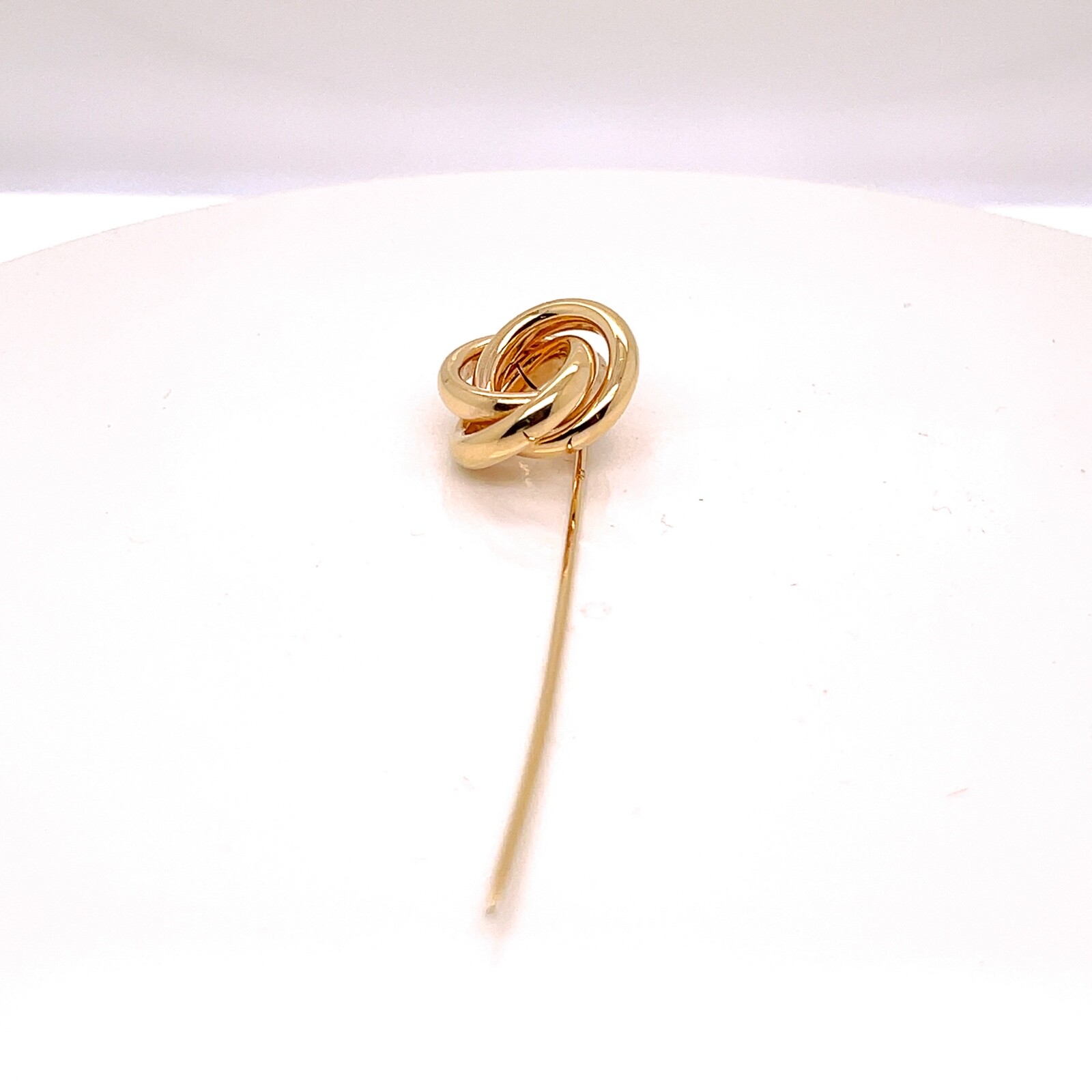 Large Mid-Century 14 Karat Gold Love Knot Stick Pin – 14k VR